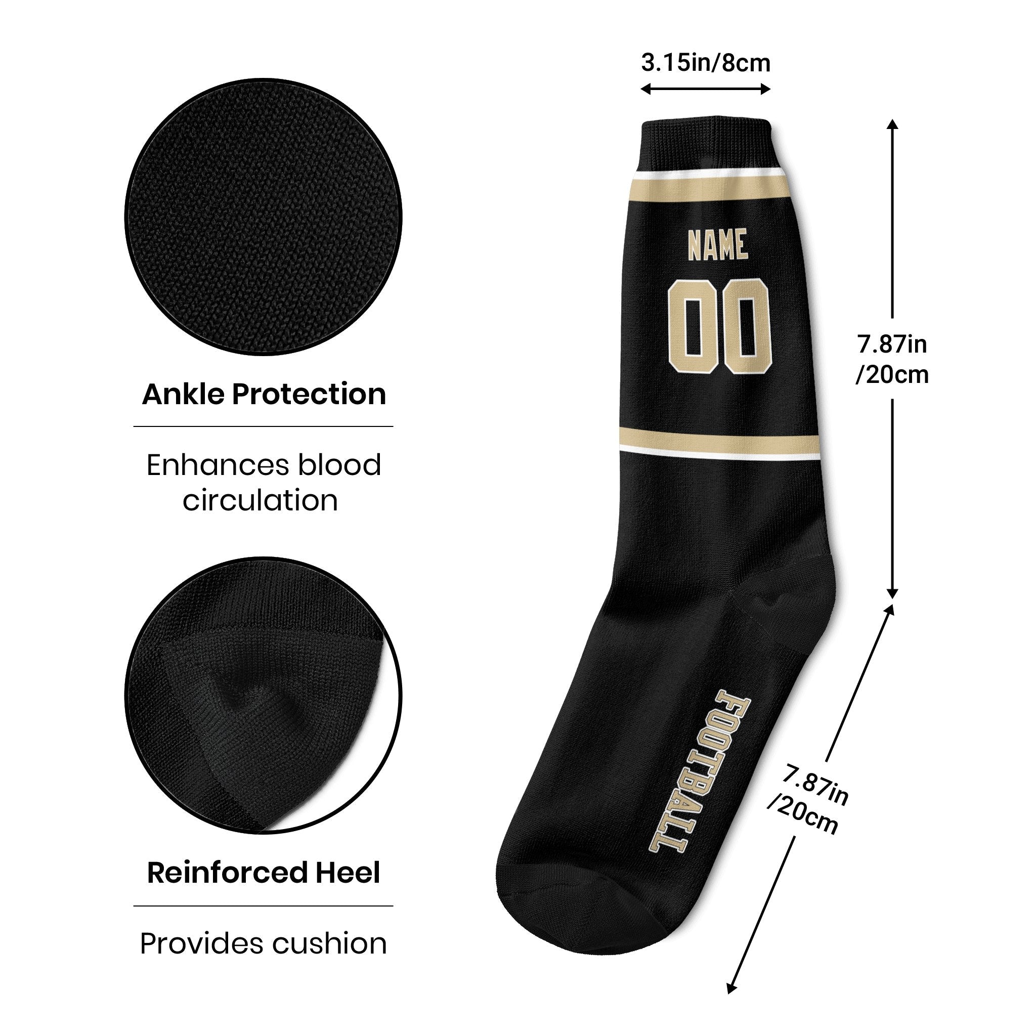 ANTKING New Orleans Socks 2 Pairs Custom any Name and Number for Men Women Gift ANTKING