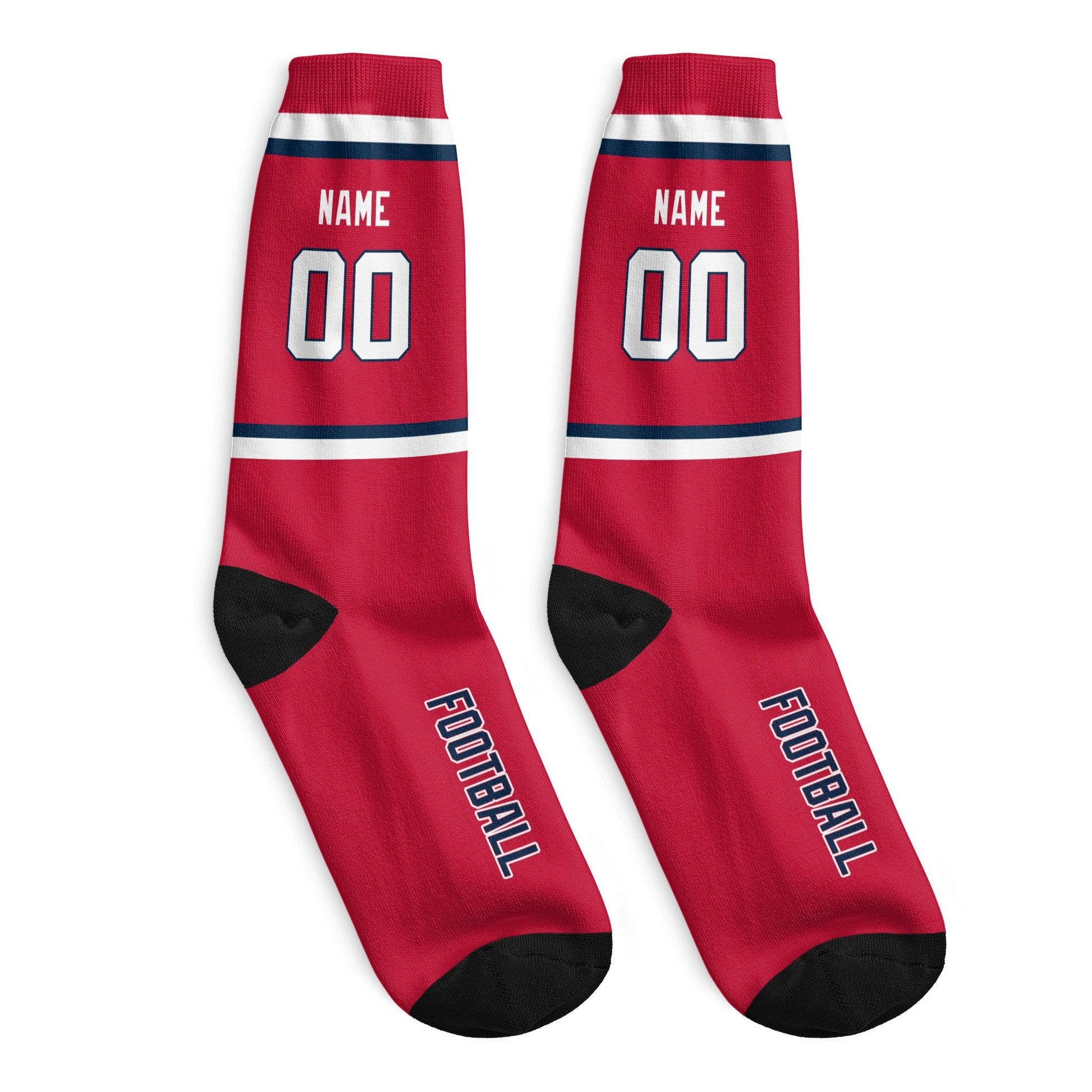 ANTKING New England Socks 2 Pairs Custom any Name and Number for Men Women Gift ANTKING