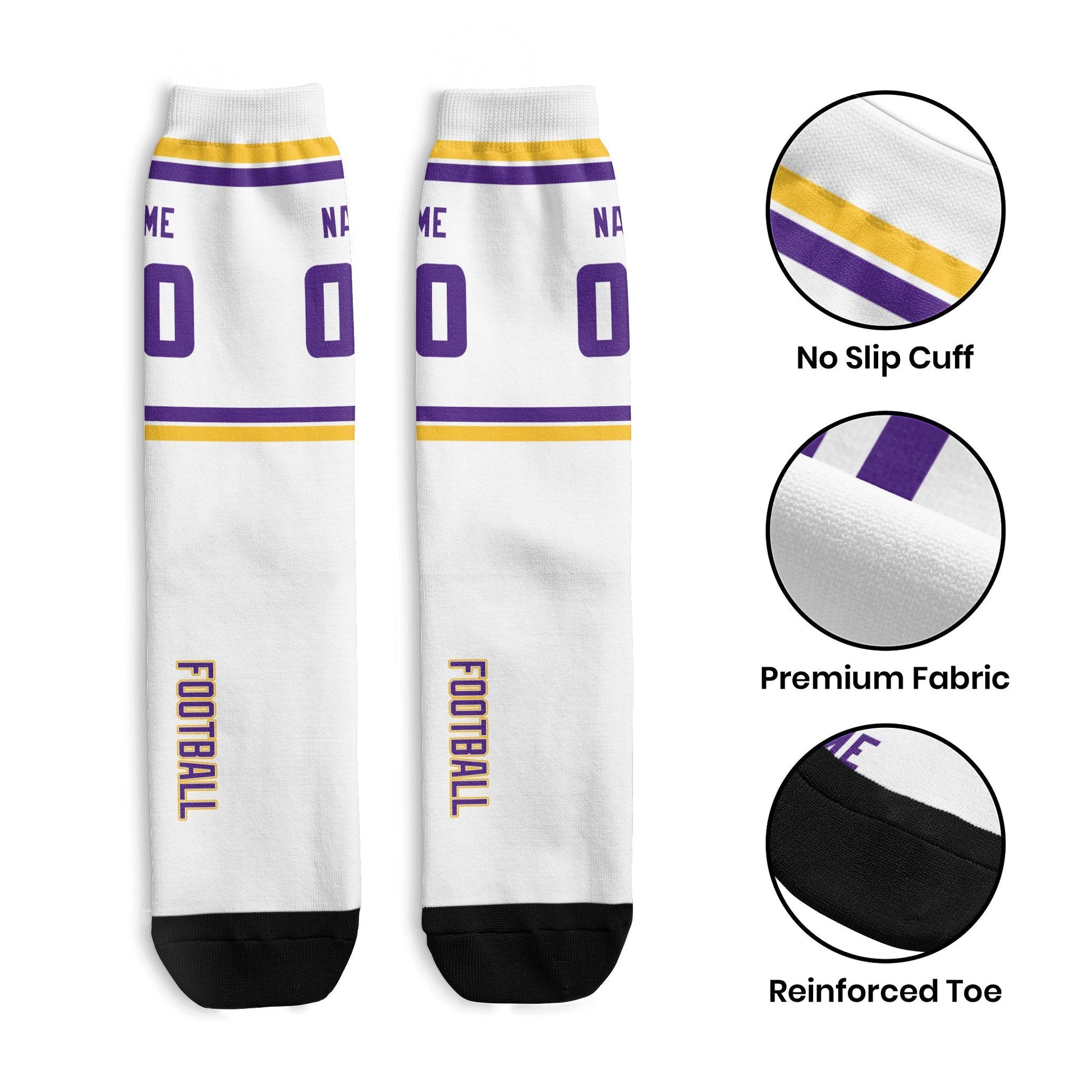 ANTKING Socks 2 Pairs Custom any Name and Number for Men Women Gift ANTKING