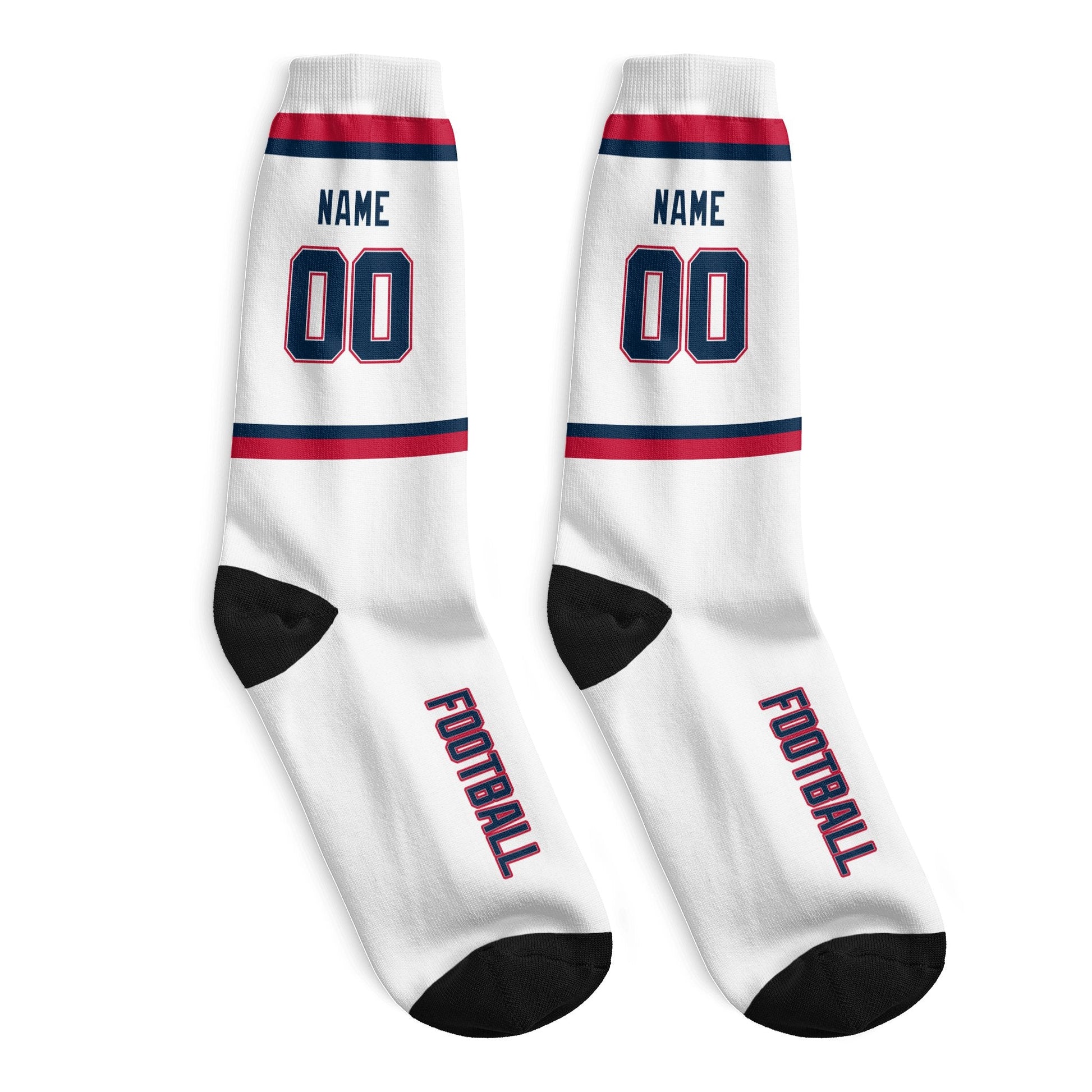 ANTKING New England Socks 2 Pairs Custom any Name and Number for Men Women Gift ANTKING