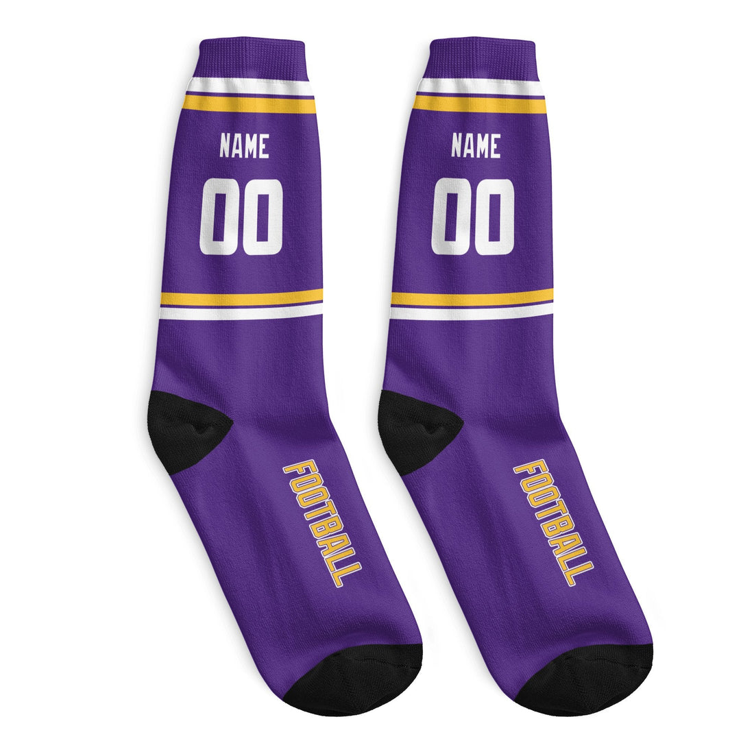 Custom Minnesota Football Socks - Personalized Athletic Fan Crew Socks - Antking