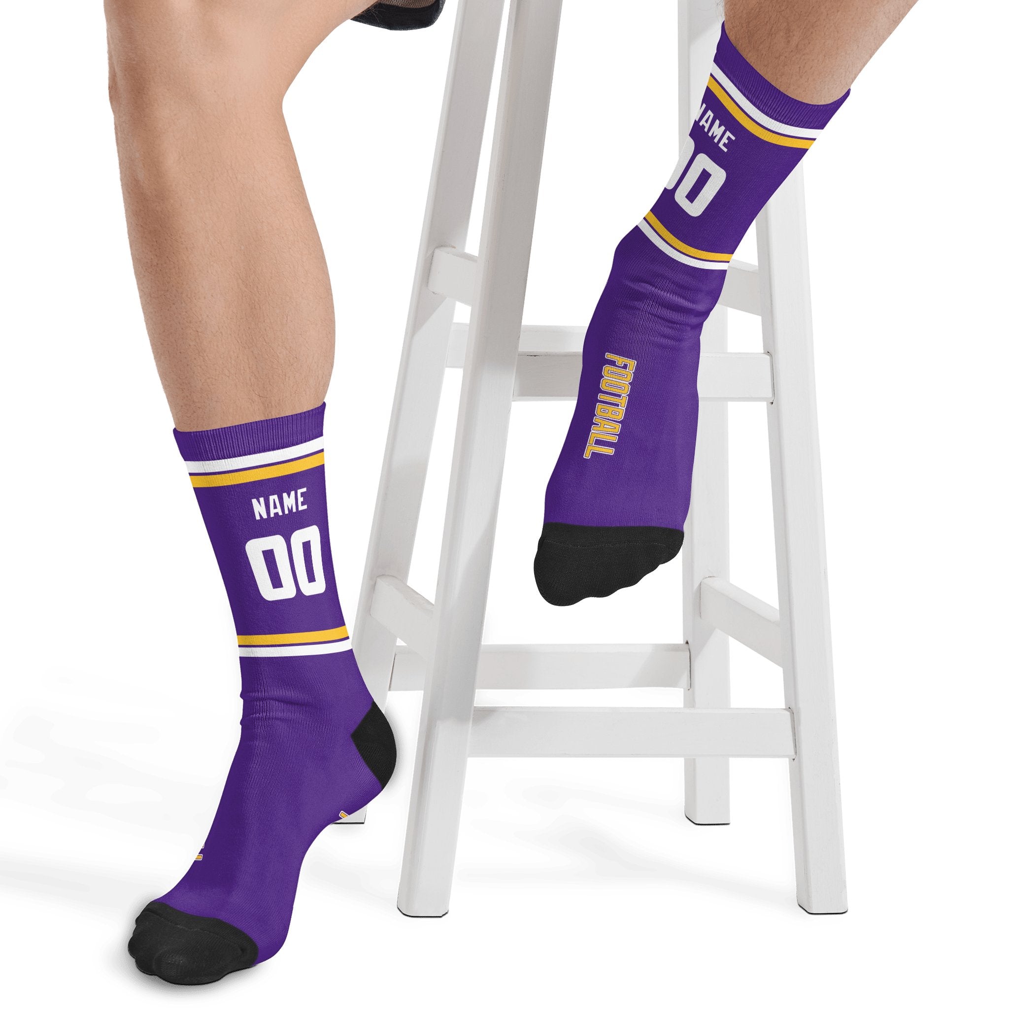 ANTKING Socks 2 Pairs Custom any Name and Number for Men Women Gift ANTKING