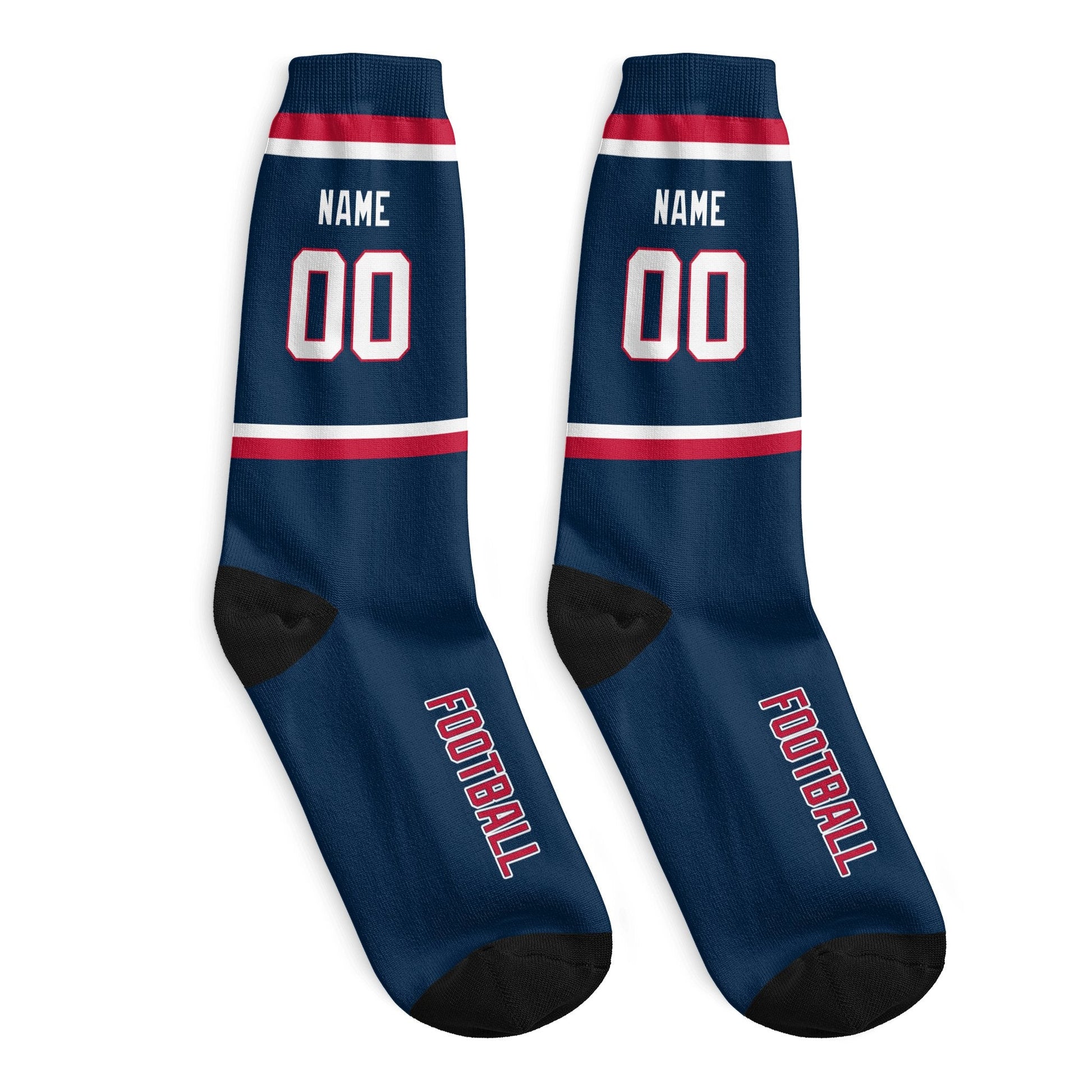 ANTKING New England Socks 2 Pairs Custom any Name and Number for Men Women Gift ANTKING