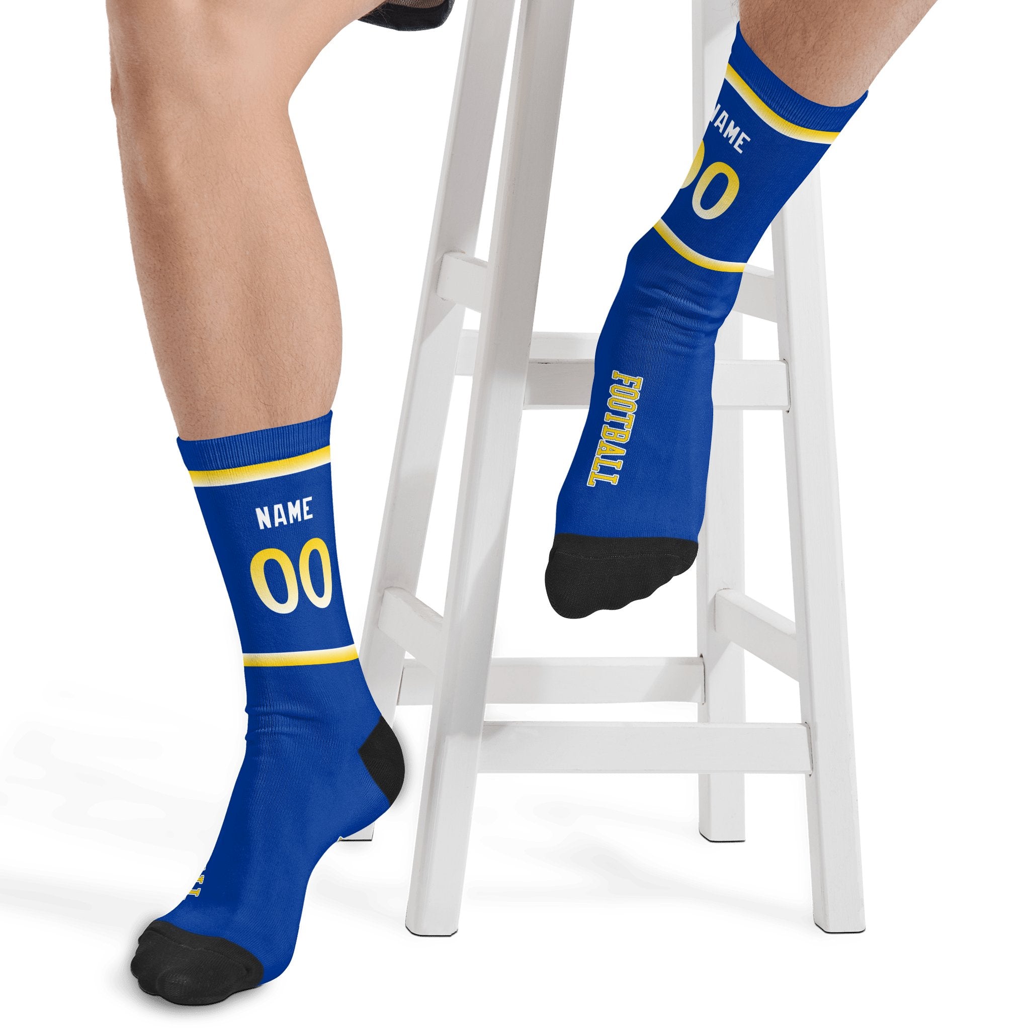 ANTKING Los Angeles Socks 2 Pairs Custom any Name and Number for Men Women Gift ANTKING
