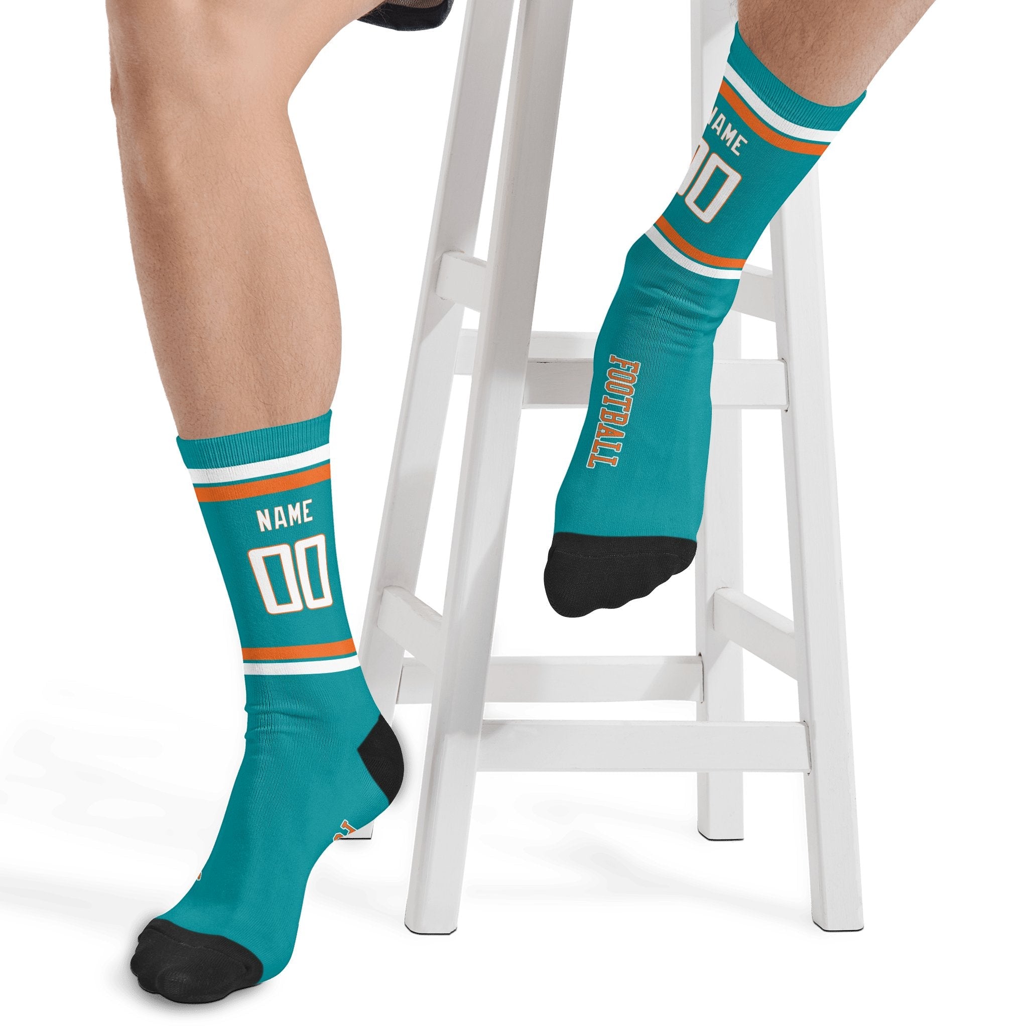 ANTKING Miami Long Socks 2 Pairs Custom any Name and Number for Men Women Gift ANTKING