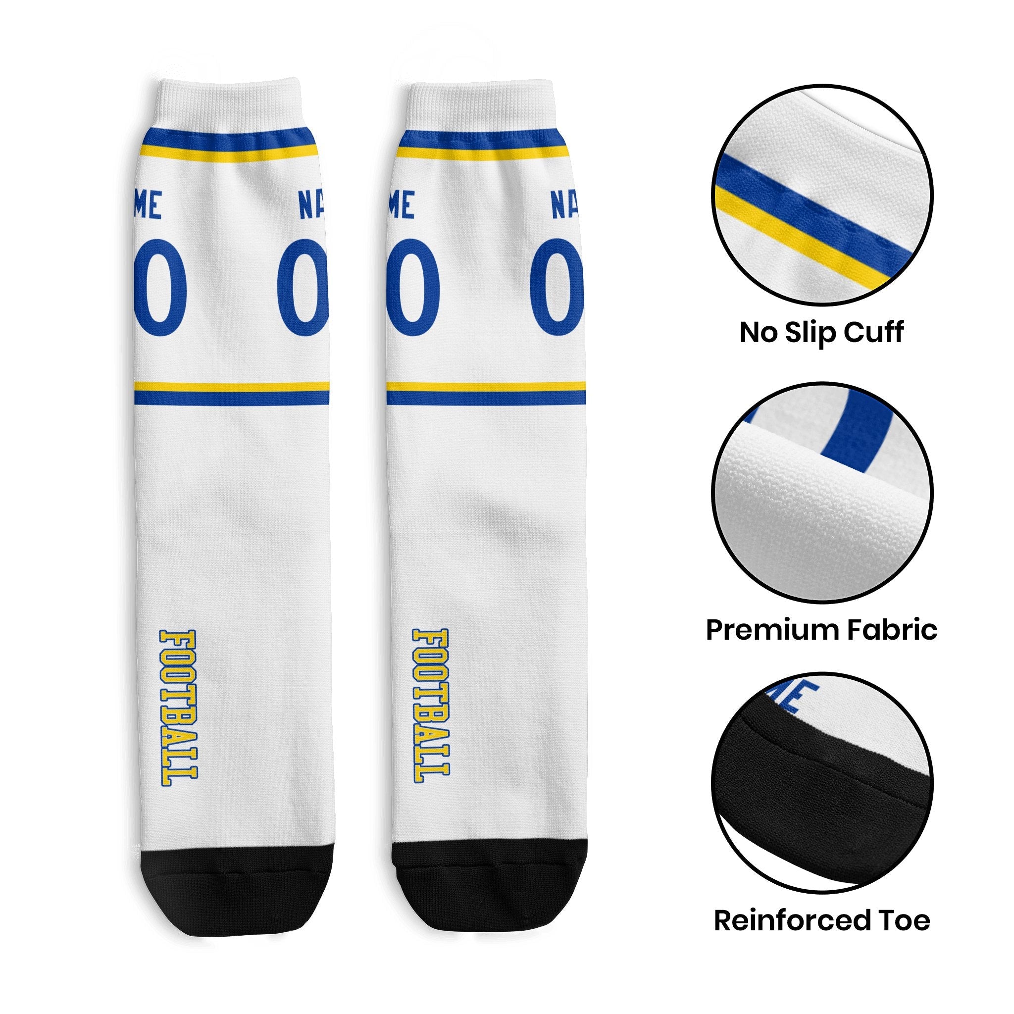 ANTKING Los Angeles Socks 2 Pairs Custom any Name and Number for Men Women Gift ANTKING