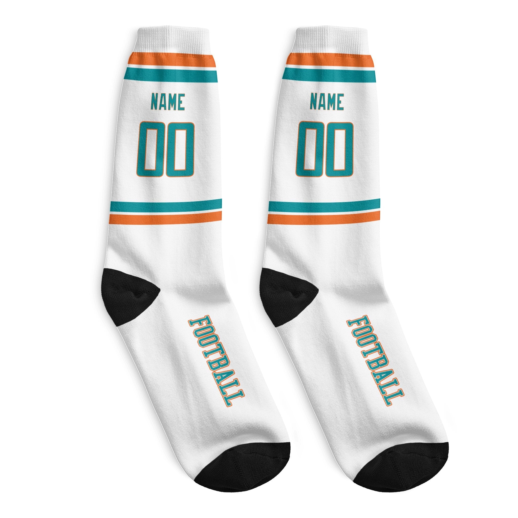 ANTKING Miami Long Socks 2 Pairs Custom any Name and Number for Men Women Gift ANTKING