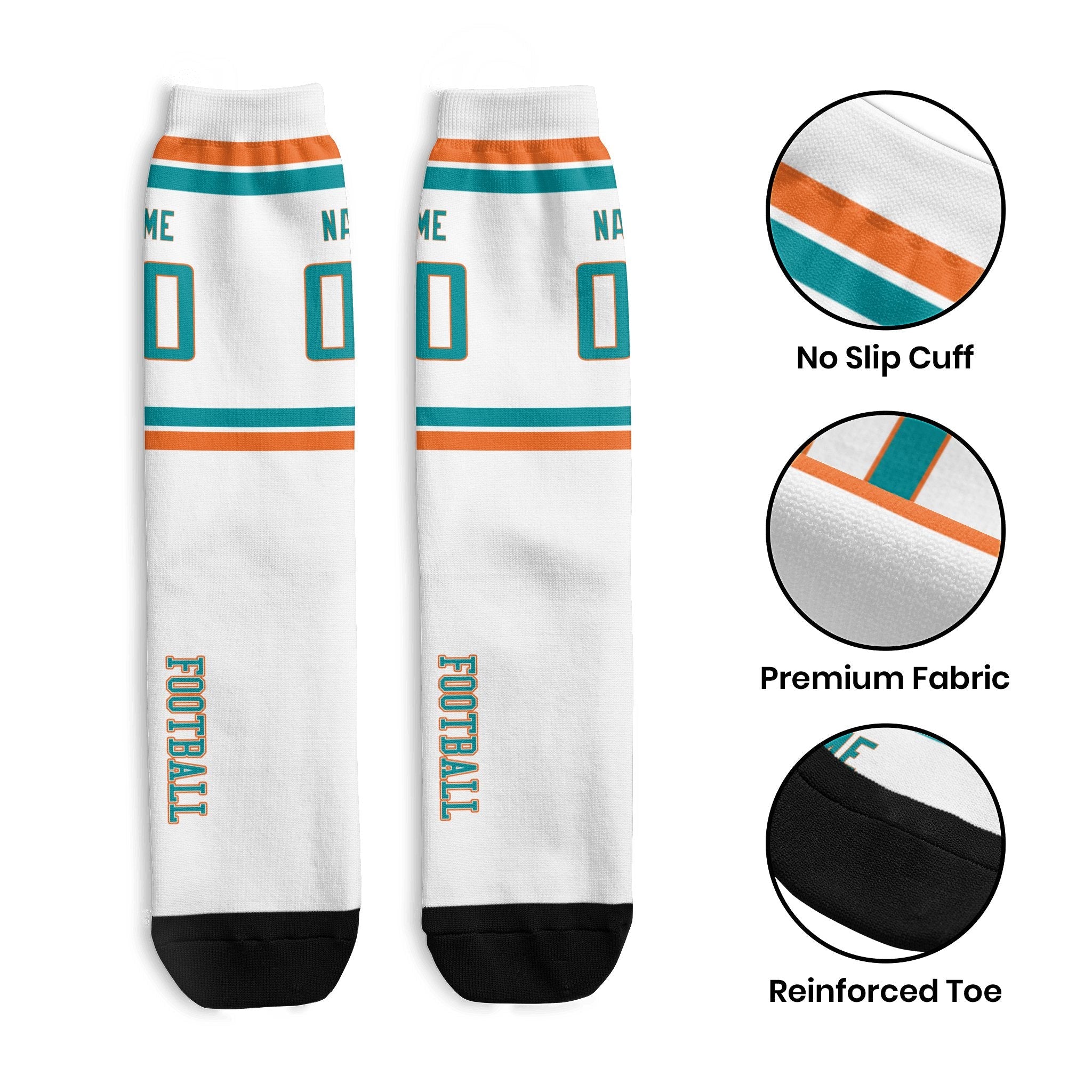 ANTKING Miami Long Socks 2 Pairs Custom any Name and Number for Men Women Gift ANTKING