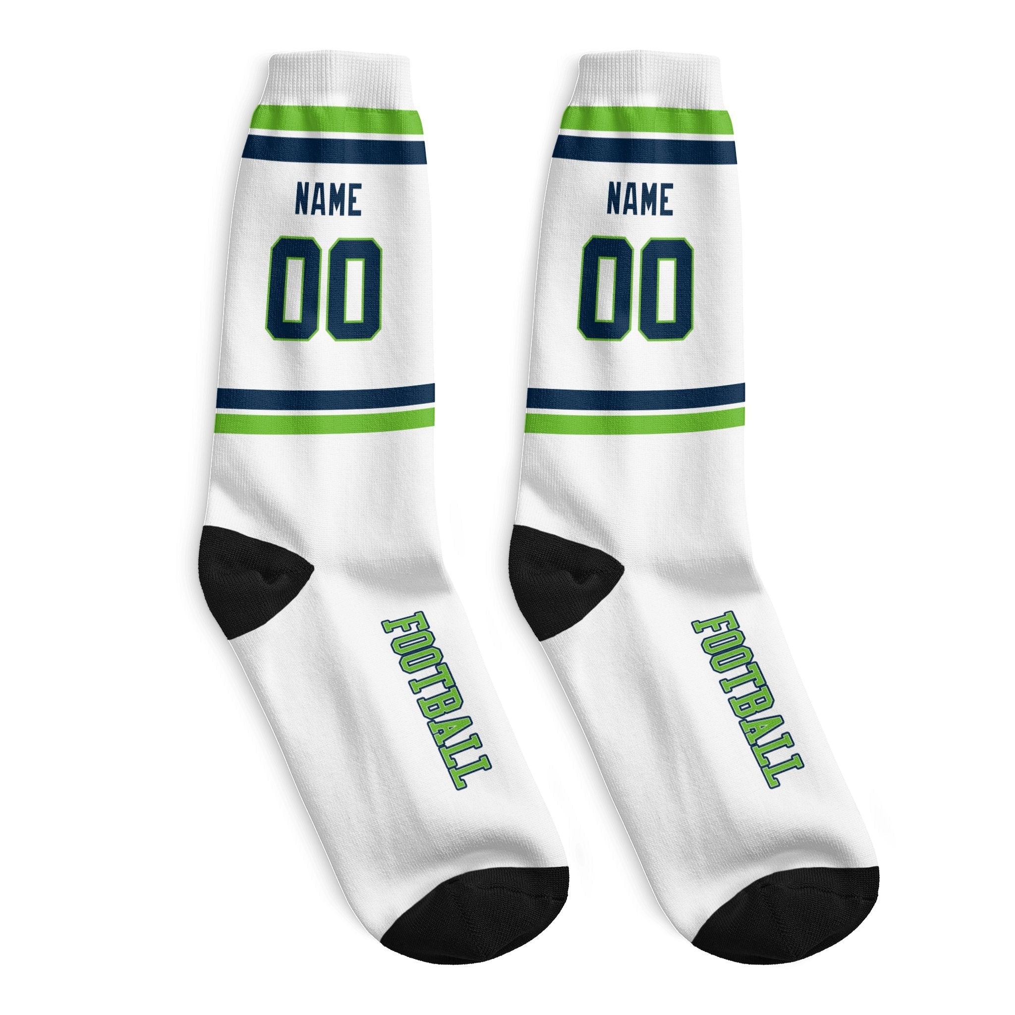 ANTKING Seattle Socks 2 Pairs Custom any Name and Number for Men Women Gift ANTKING
