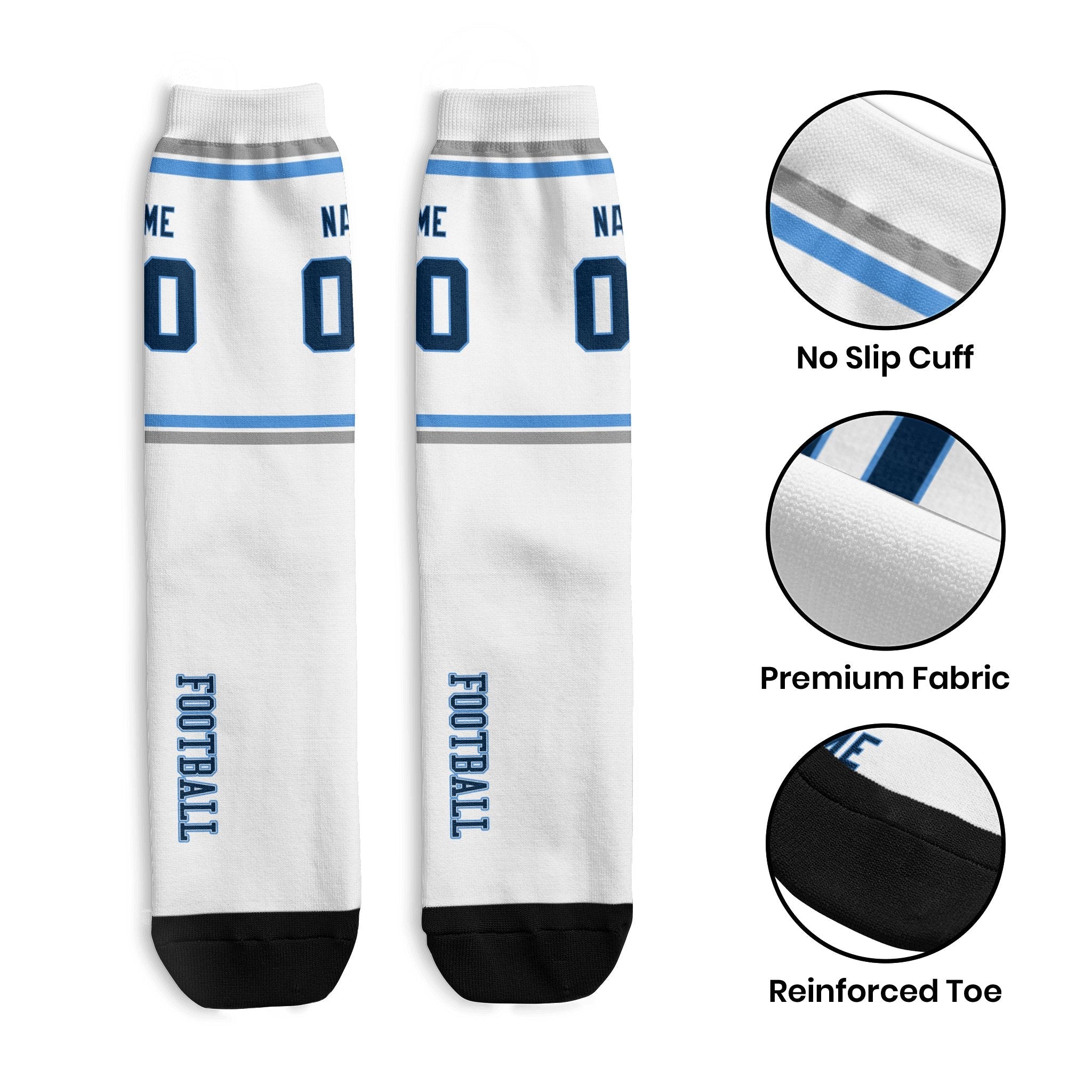 ANTKING Tennessee Socks 2 Pairs Custom any Name and Number for Men Women Gift ANTKING