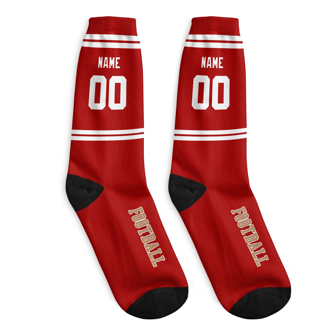 Custom San Francisco Football Socks - Personalized Athletic Fan Crew Socks - Antking
