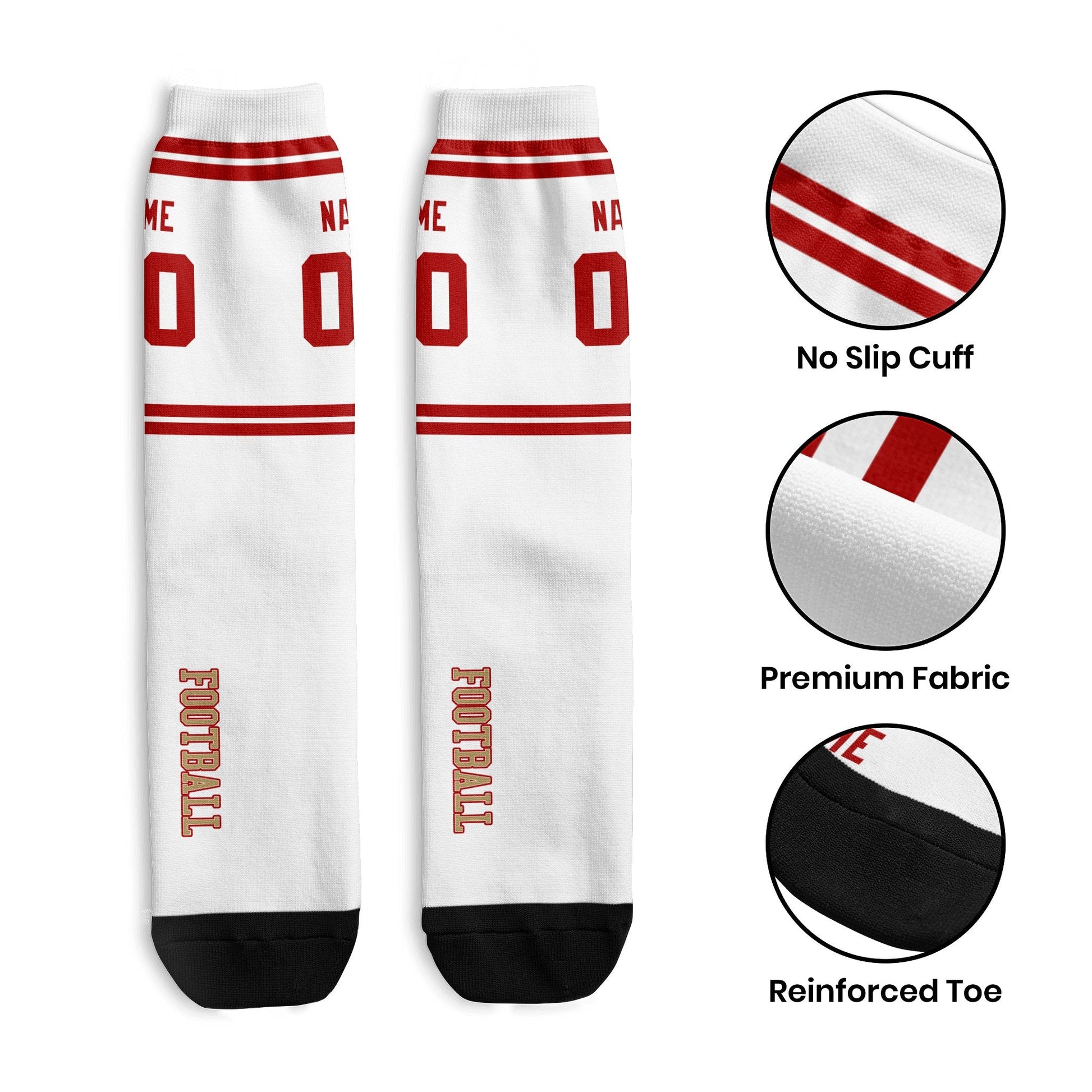 ANTKING San Francisco Socks 2 Pairs Custom any Name and Number for Men Women Gift ANTKING