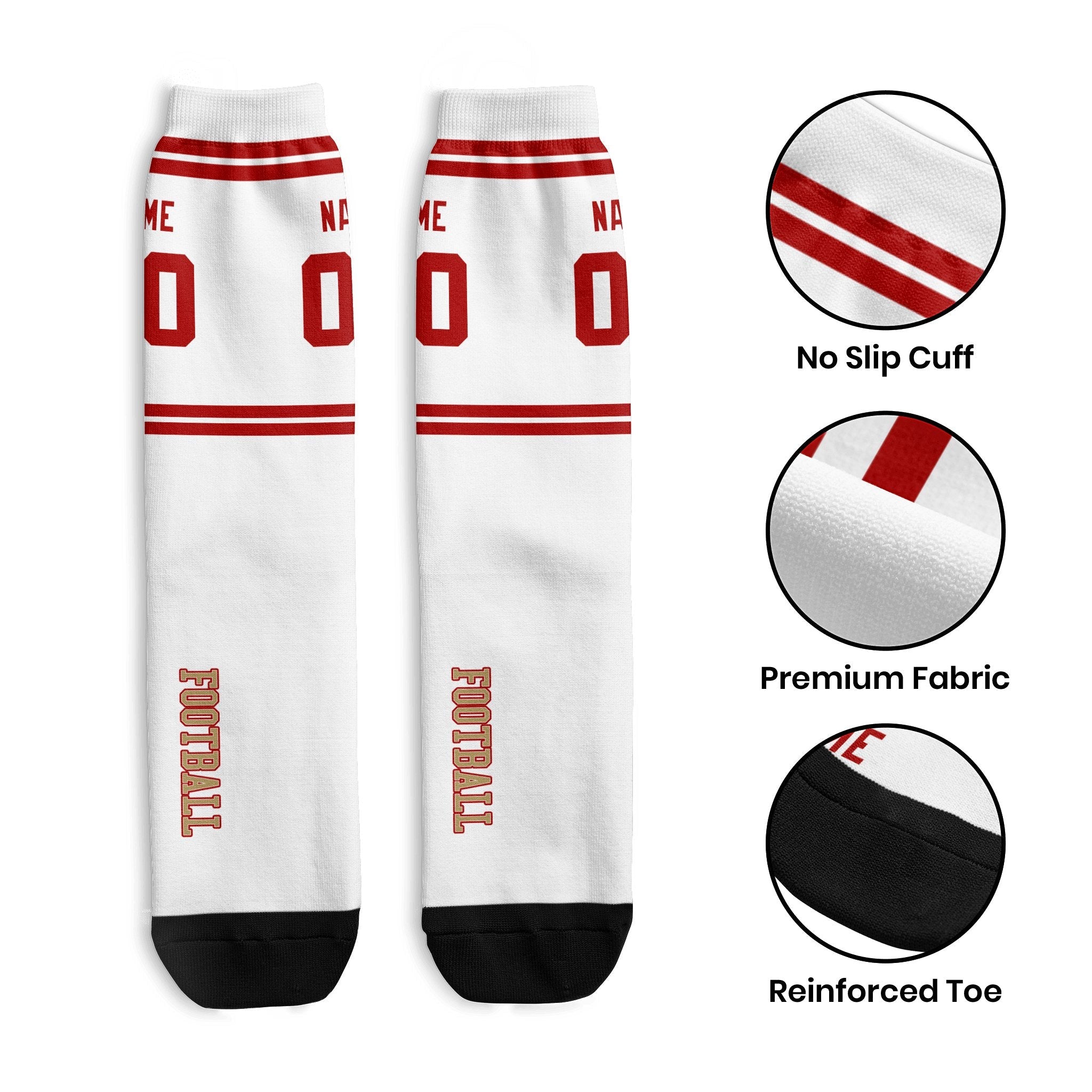 ANTKING San Francisco Socks 2 Pairs Custom any Name and Number for Men Women Gift ANTKING