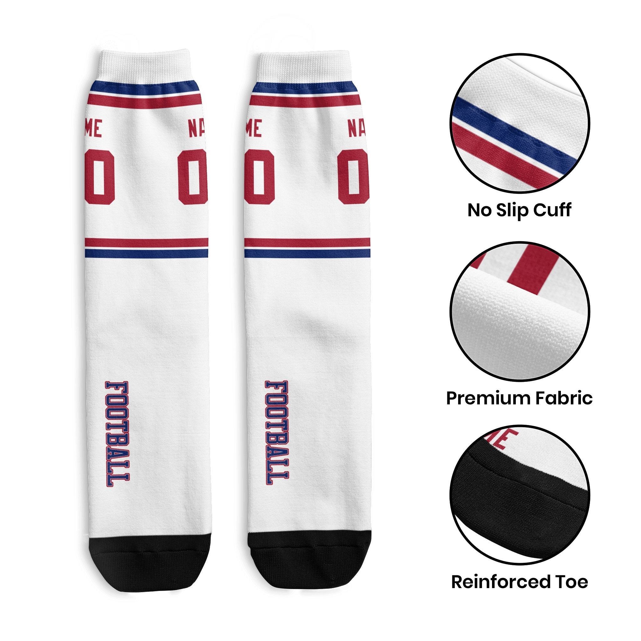 ANTKING New York Socks 2 Pairs Custom any Name and Number for Men Women Gift ANTKING