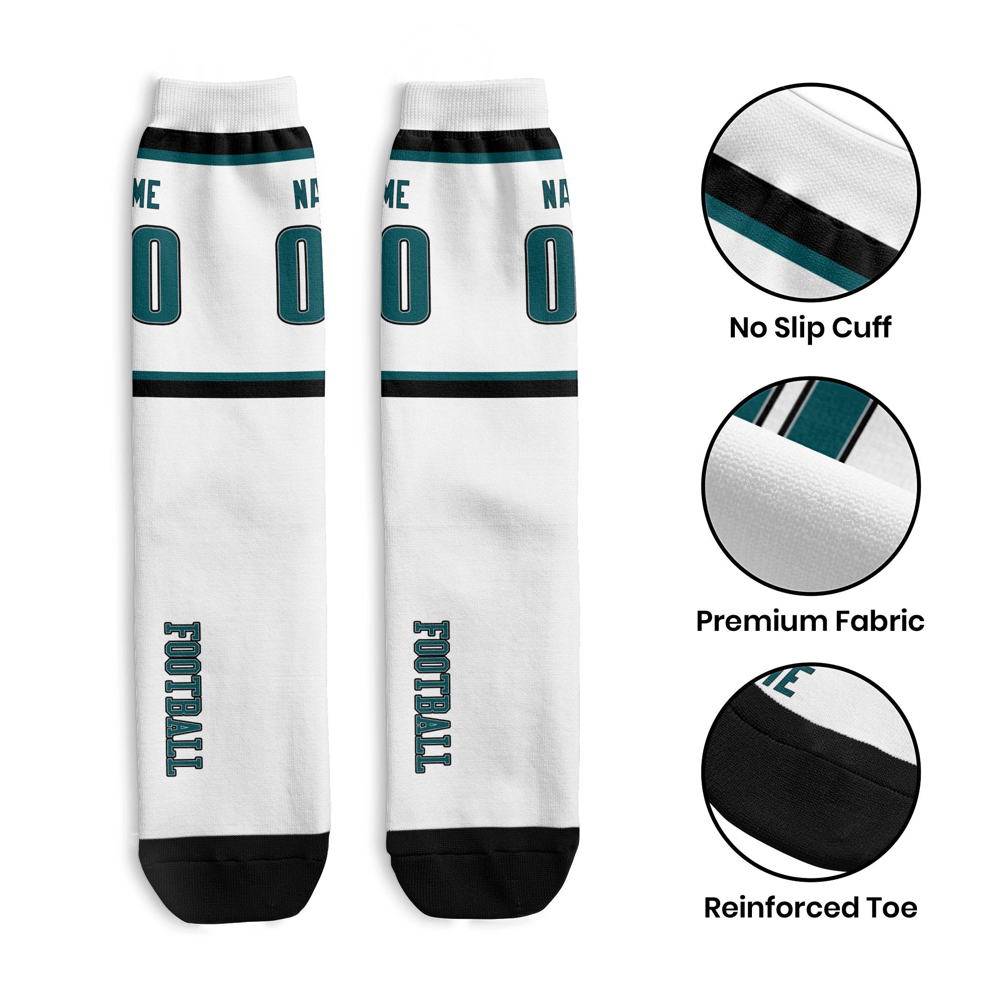 ANTKING Philadelphia Socks 2 Pairs Custom any Name and Number for Men Women Gift ANTKING