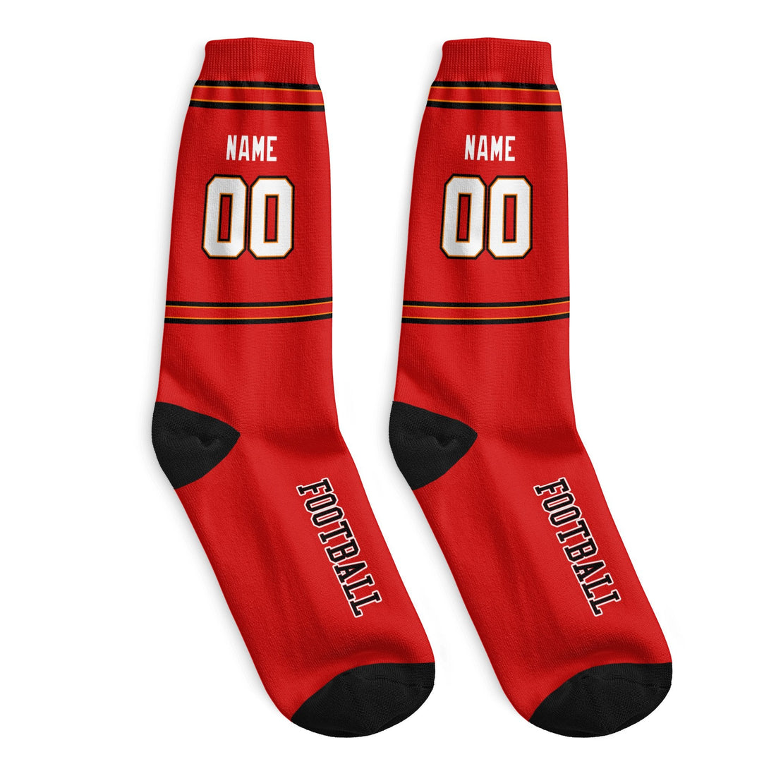 Custom Tampa Football Socks - Personalized Athletic Fan Crew Socks - Antking