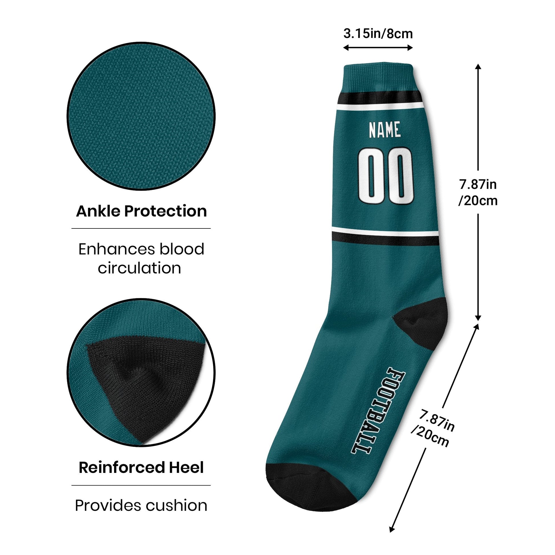 ANTKING Philadelphia Socks 2 Pairs Custom any Name and Number for Men Women Gift ANTKING