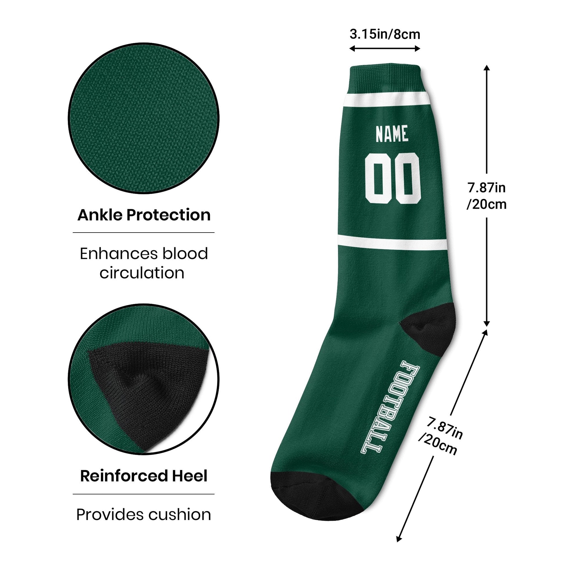 ANTKING New York J Socks 2 Pairs Custom any Name and Number for Men Women Gift ANTKING