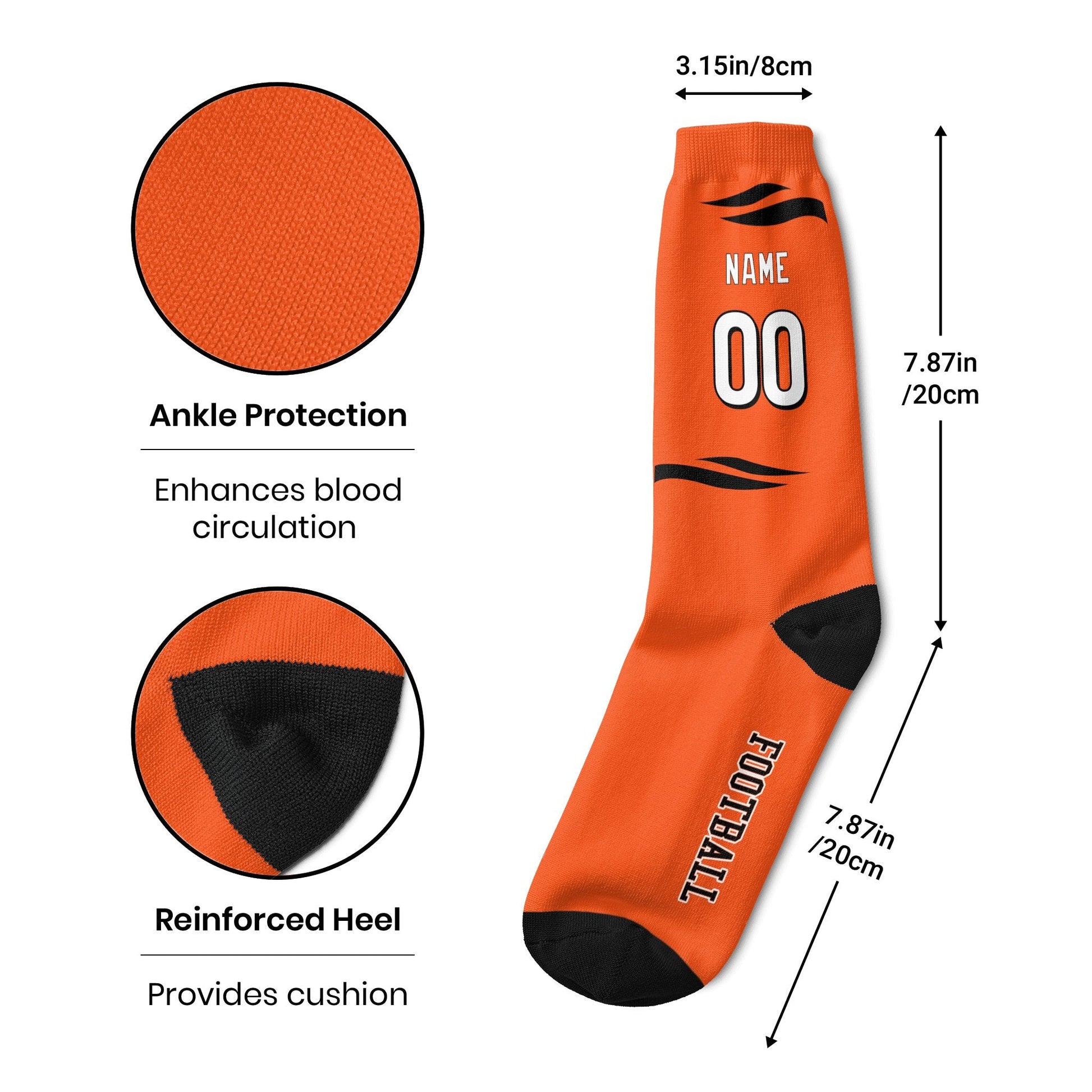 ANTKING Socks 2 Pairs Custom any Name and Number for Men Women Gift ANTKING