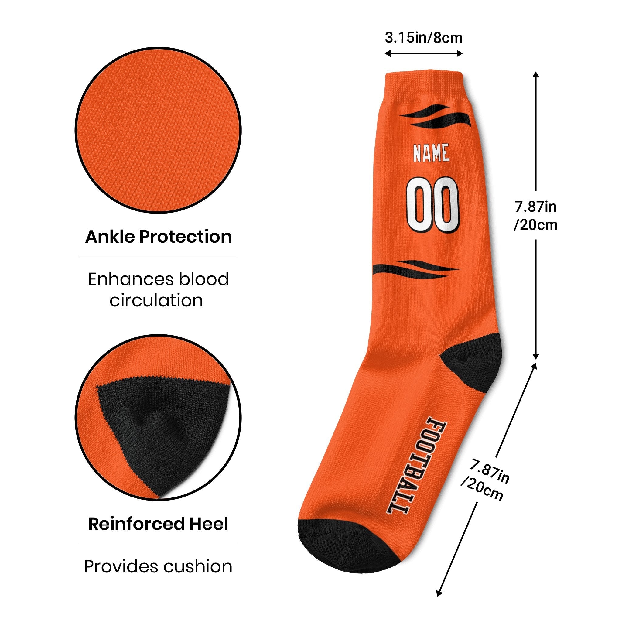 ANTKING Socks 2 Pairs Custom any Name and Number for Men Women Gift ANTKING