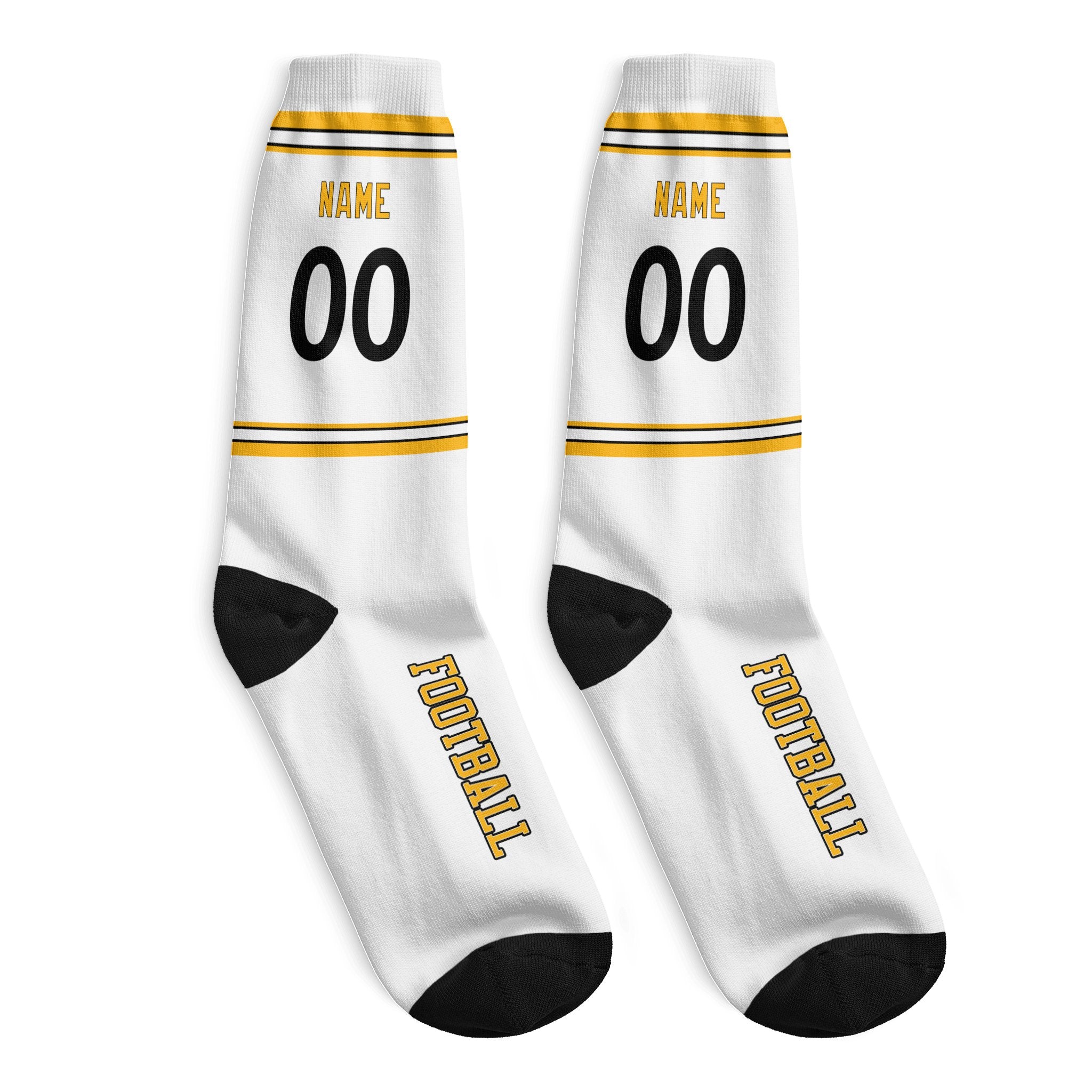 ANTKING Pittsburgh Socks 2 Pairs Custom any Name and Number for Men Women Gift