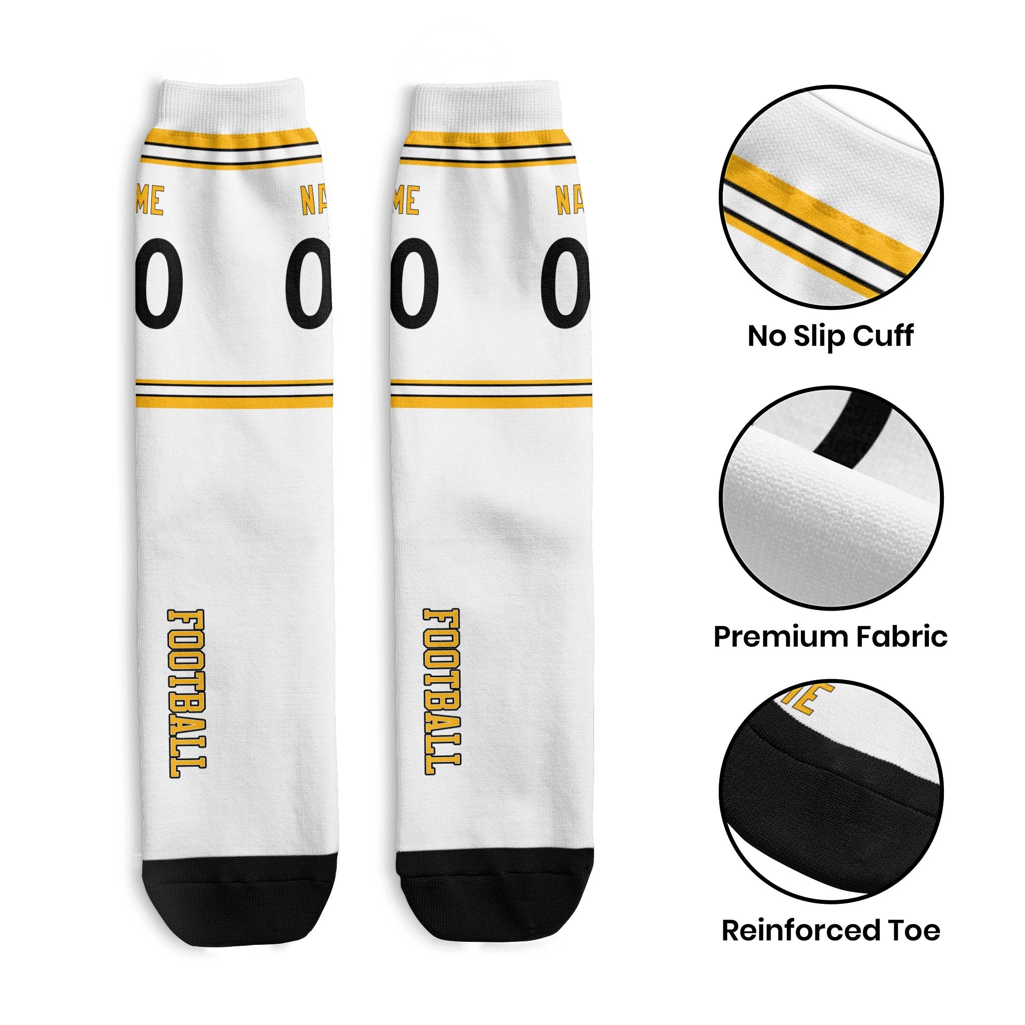 ANTKING Pittsburgh Socks 2 Pairs Custom any Name and Number for Men Women Gift