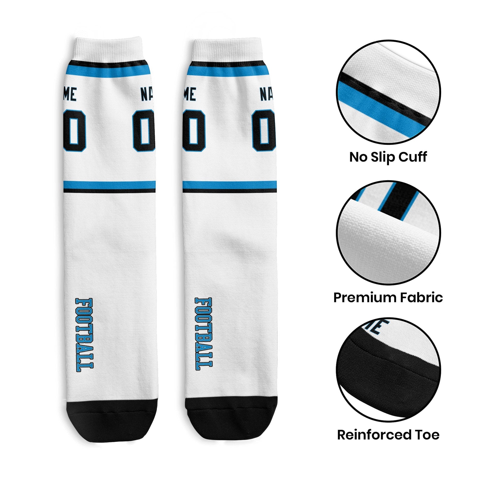 ANTKING Carolina Socks 2 Pairs Custom any Name and Number for Men Women Gift ANTKING