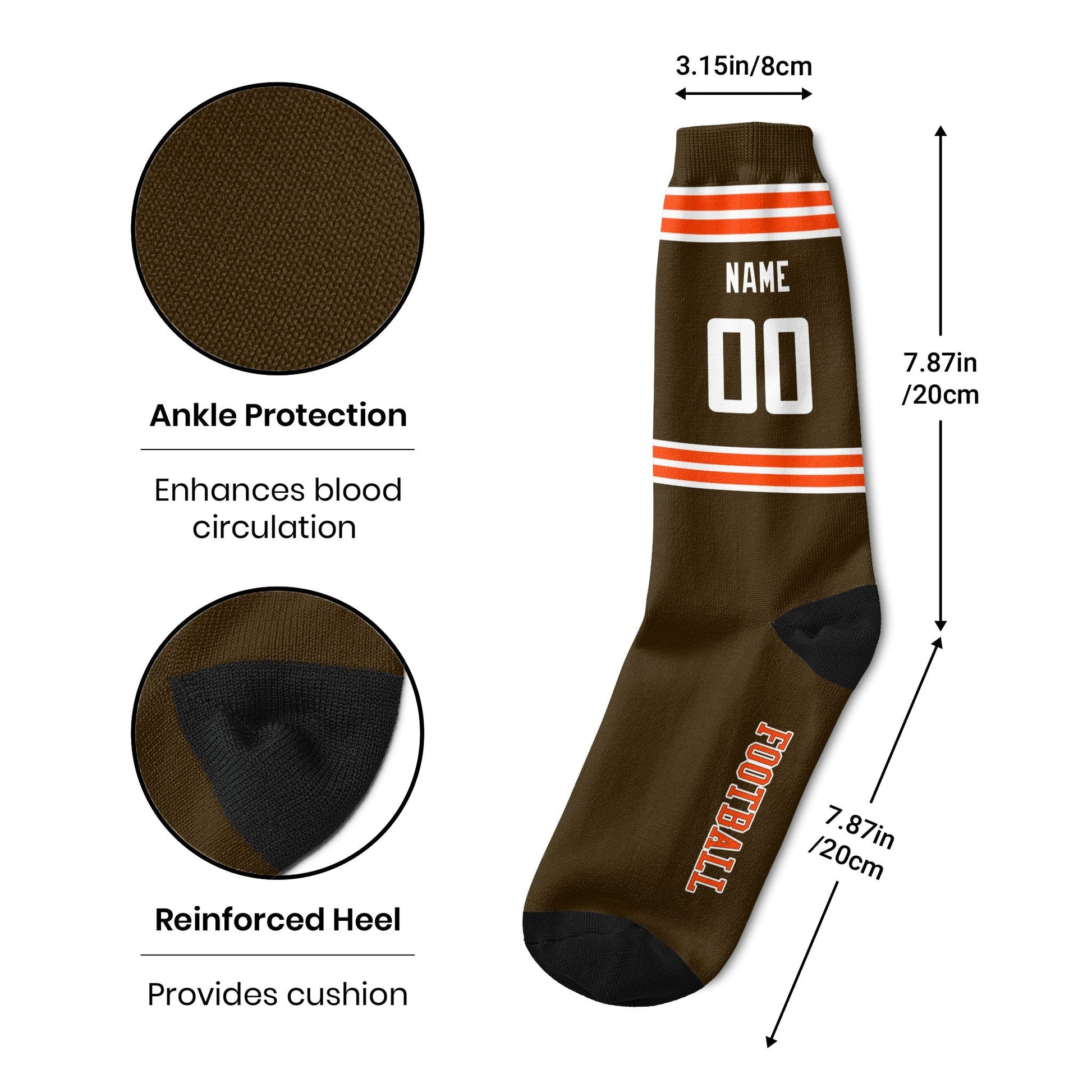 ANTKING Cleveland Socks 2 Pairs Custom any Name and Number for Men Women Gift ANTKING