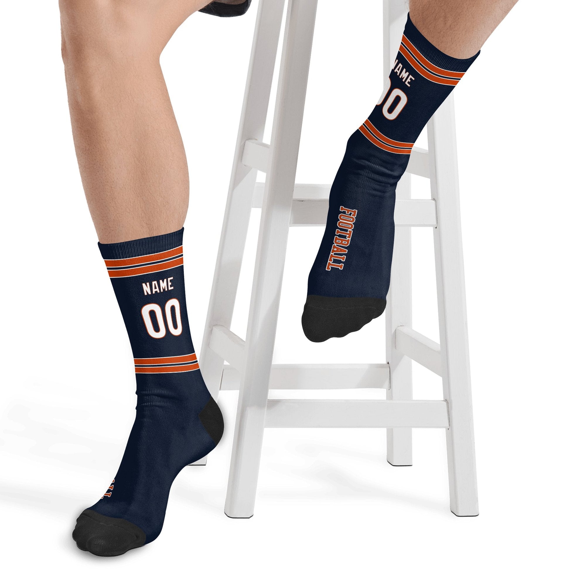 ANTKING Chicago Socks 2 Pairs Custom any Name and Number for Men Women Gift ANTKING