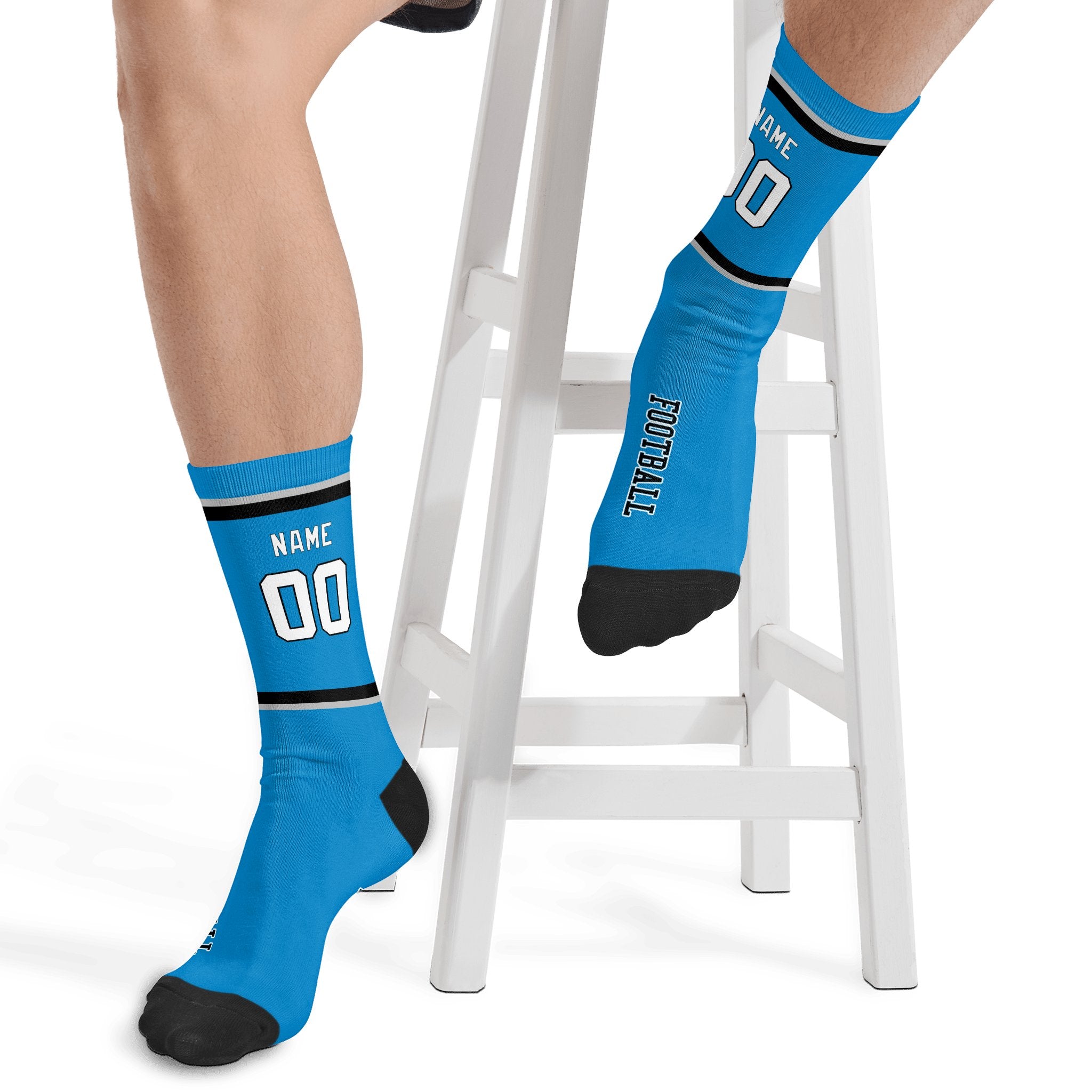 ANTKING Carolina Socks 2 Pairs Custom any Name and Number for Men Women Gift ANTKING