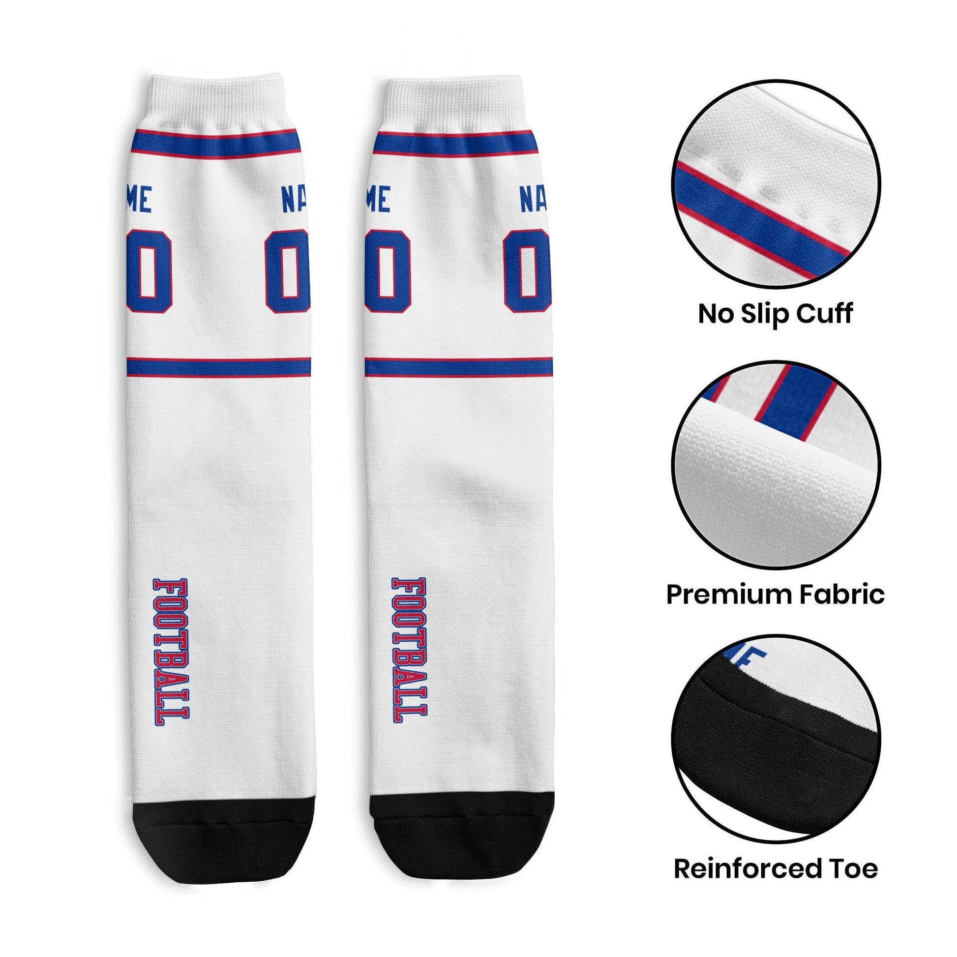 ANTKING Buffalo Socks 2 Pairs Custom any Name and Number for Men Women Gift ANTKING