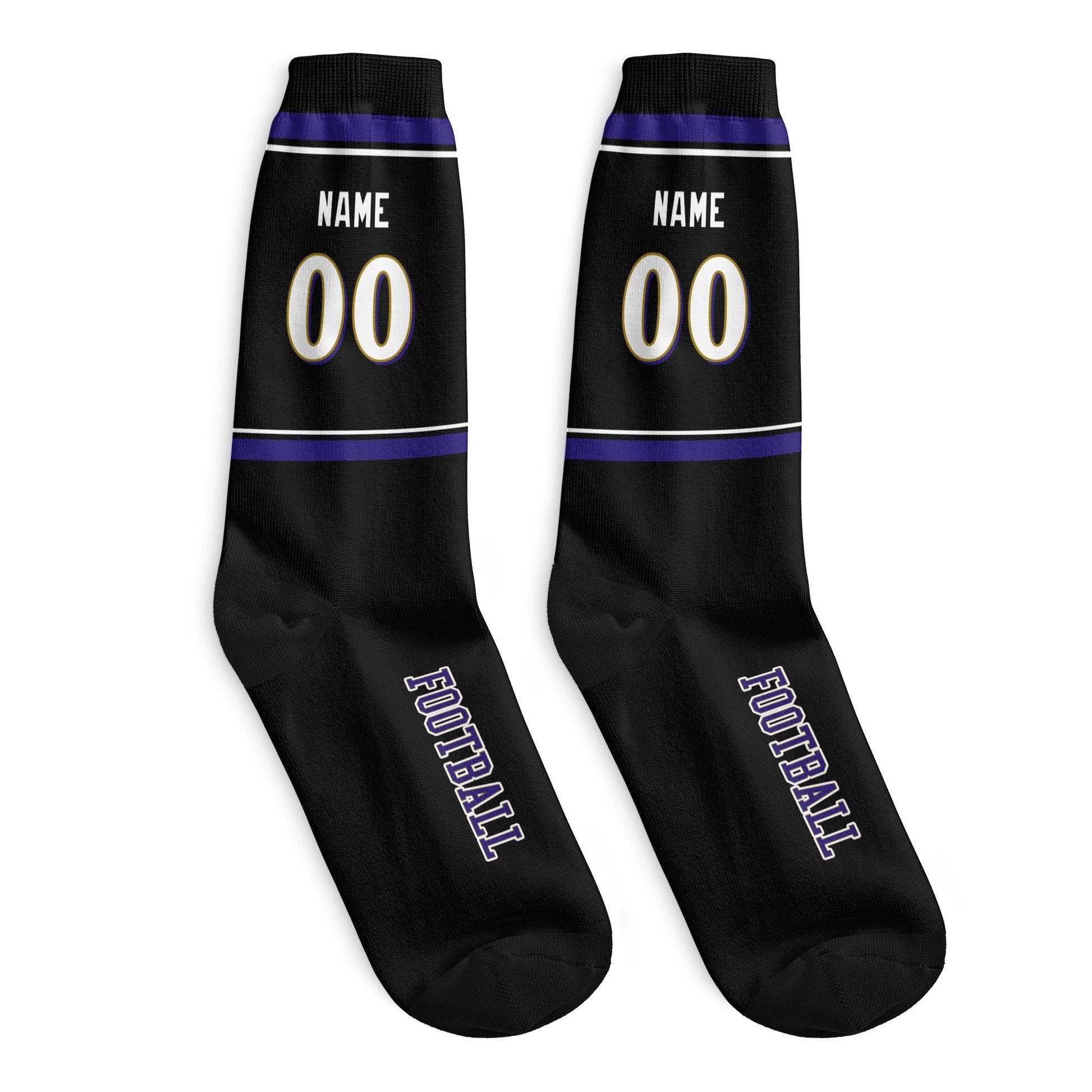 ANTKING Baltimore Socks 2 Pairs Custom any Name and Number for Men Women Gift ANTKING