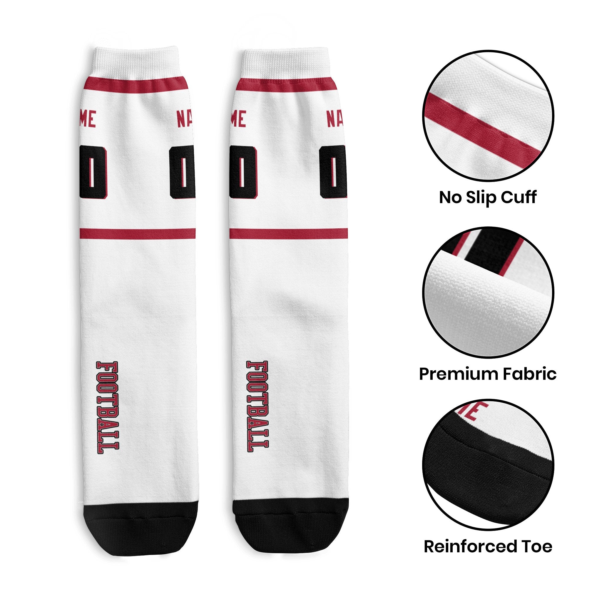 ANTKING Atlanta Socks 2 Pairs Custom any Name and Number for Men Women Gift ANTKING