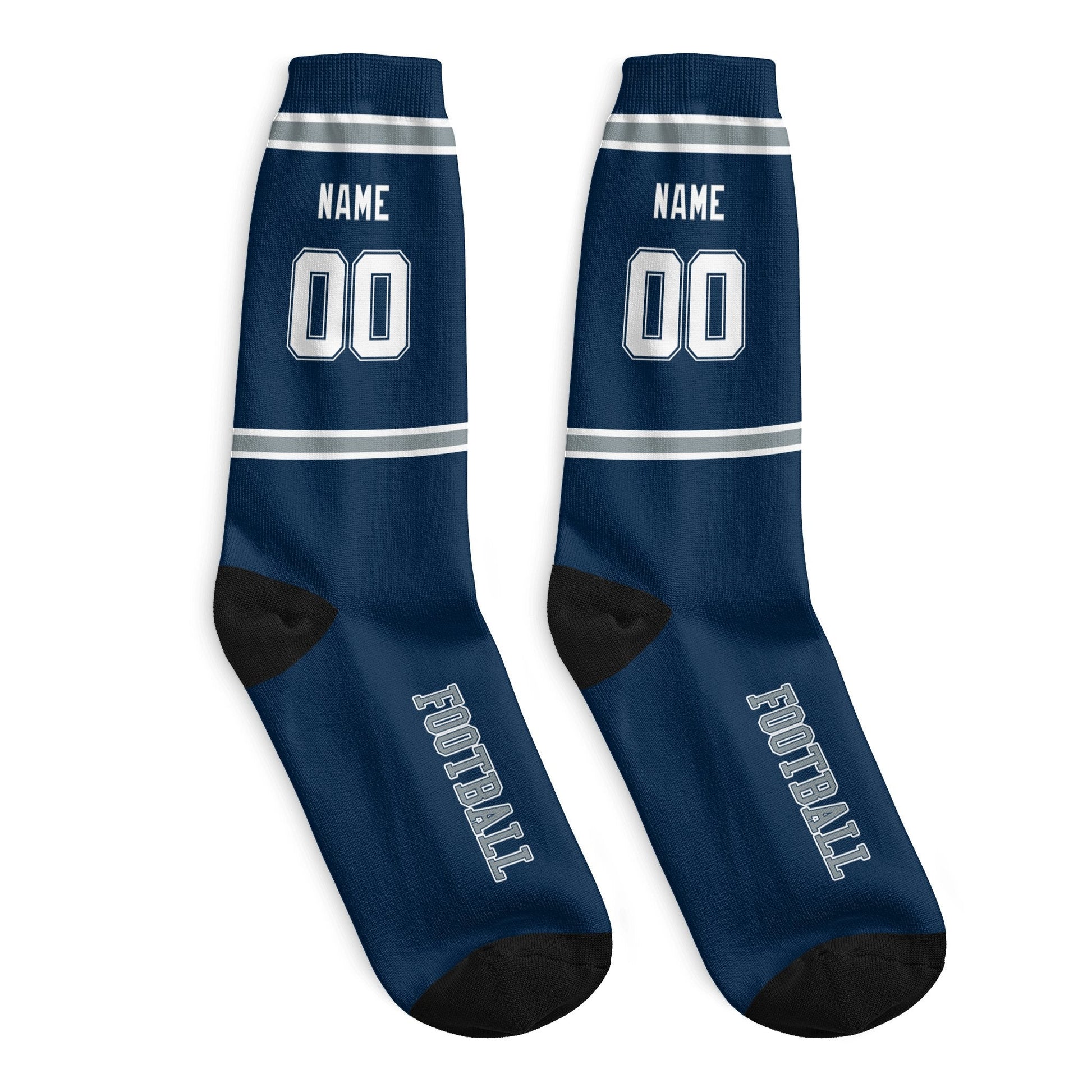 ANTKING Dallas Socks 2 Pairs Custom any Name and Number for Men Women Gift ANTKING