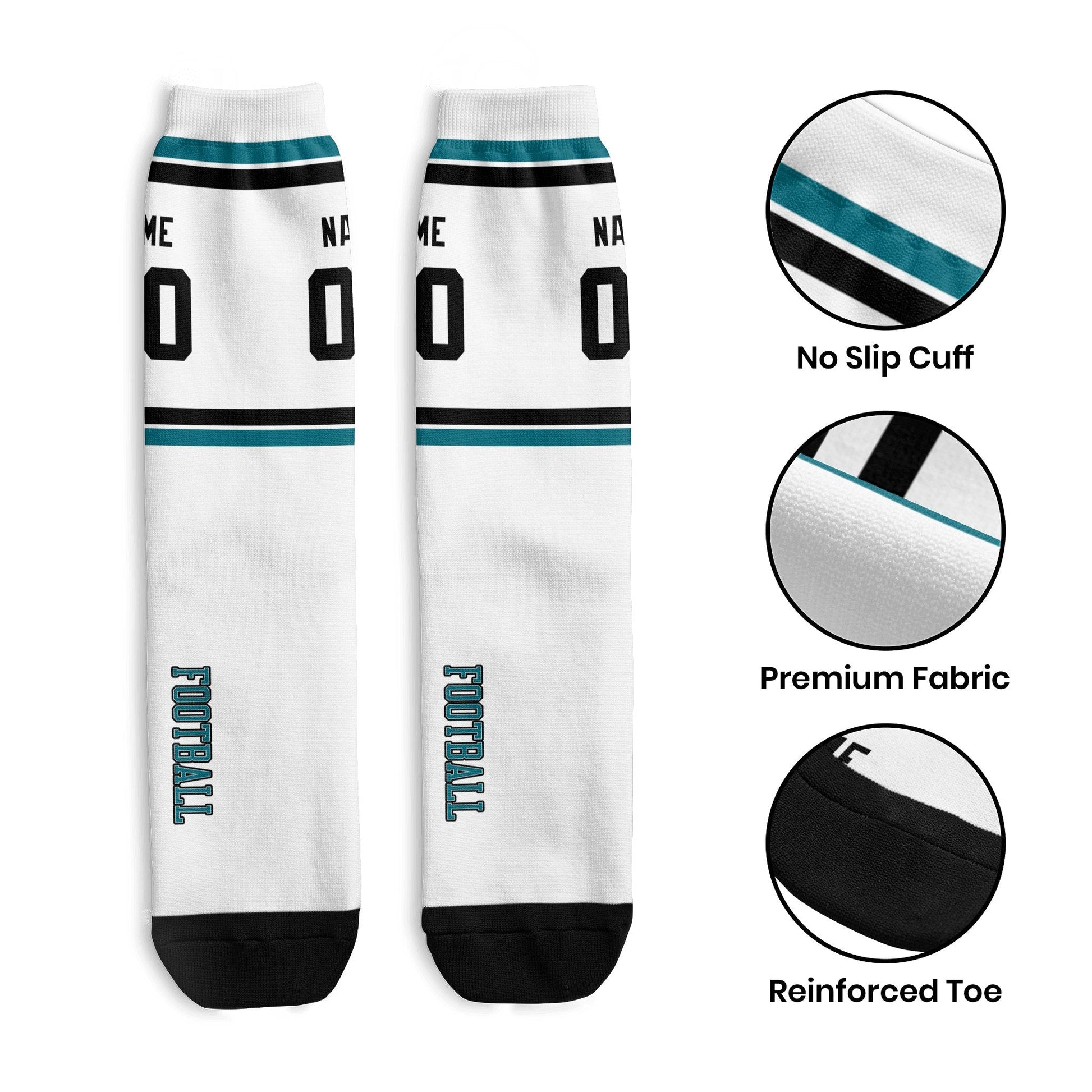 ANTKING Jacksonville Socks 2 Pairs Custom any Name and Number for Men Women Gift ANTKING