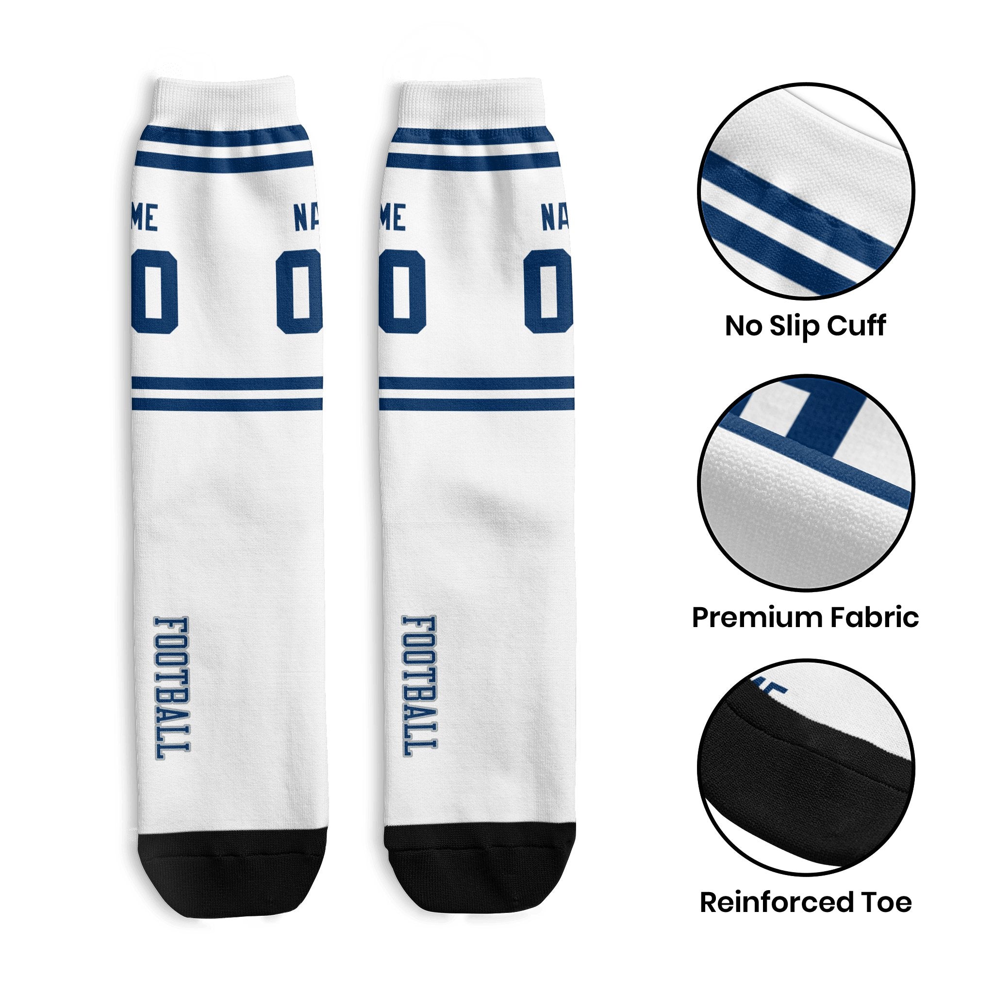 ANTKING Indianapolis Socks 2 Pairs Custom any Name and Number for Men Women Gift ANTKING