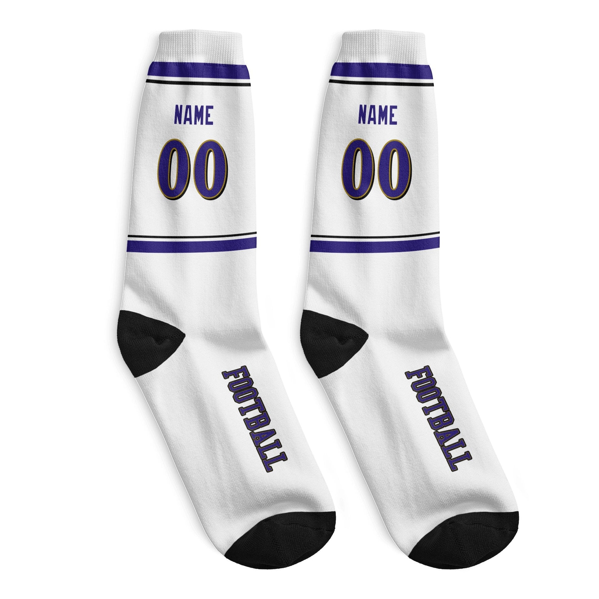 ANTKING Baltimore Socks 2 Pairs Custom any Name and Number for Men Women Gift ANTKING