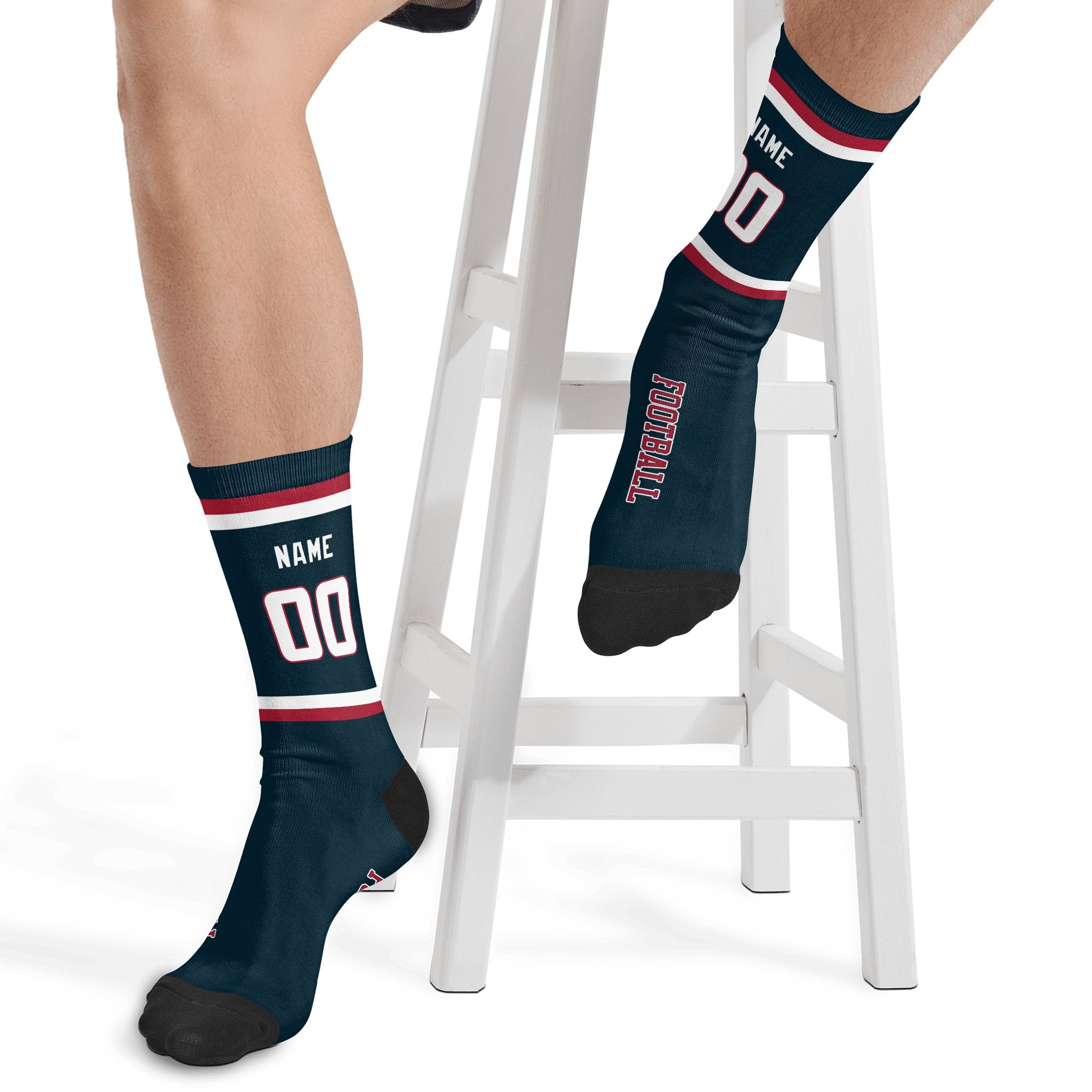 ANTKING Houston Socks 2 Pairs Custom any Name and Number for Men Women Gift ANTKING