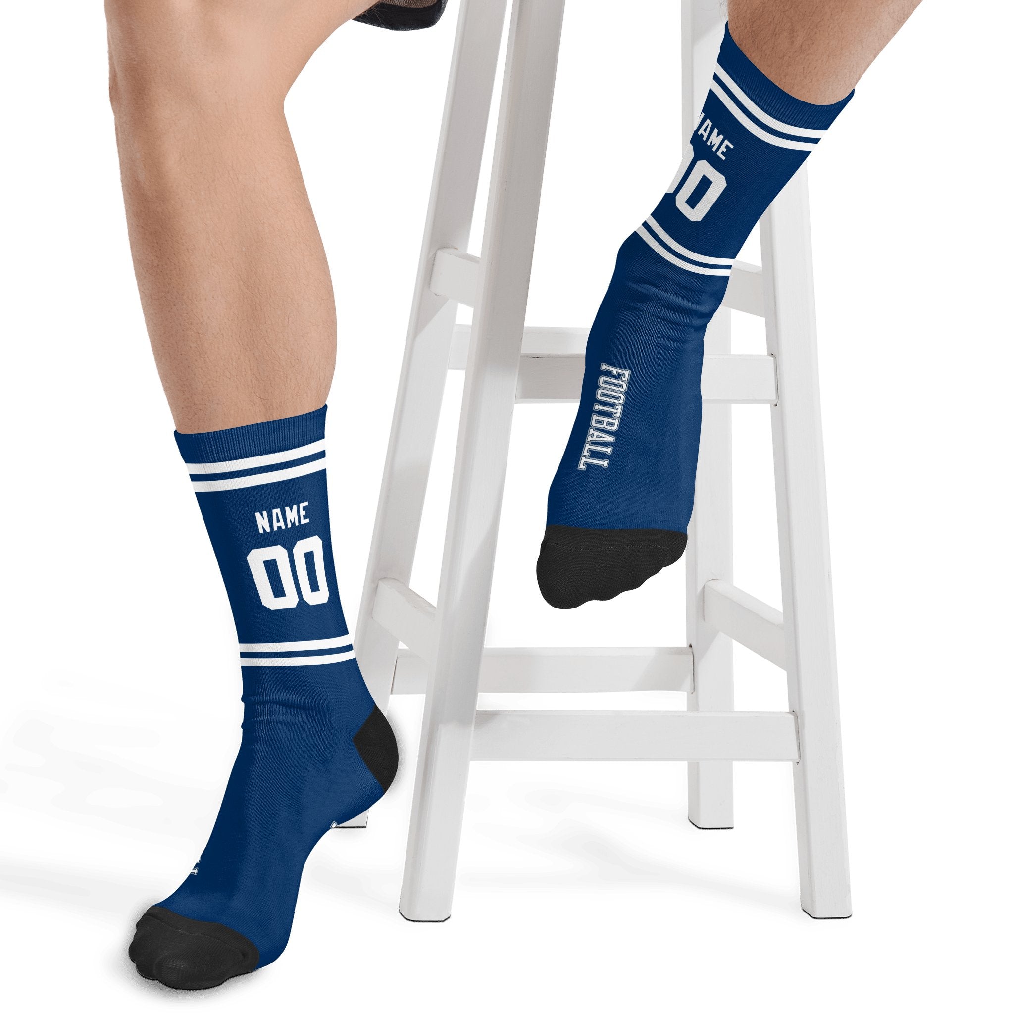ANTKING Indianapolis Socks 2 Pairs Custom any Name and Number for Men Women Gift ANTKING