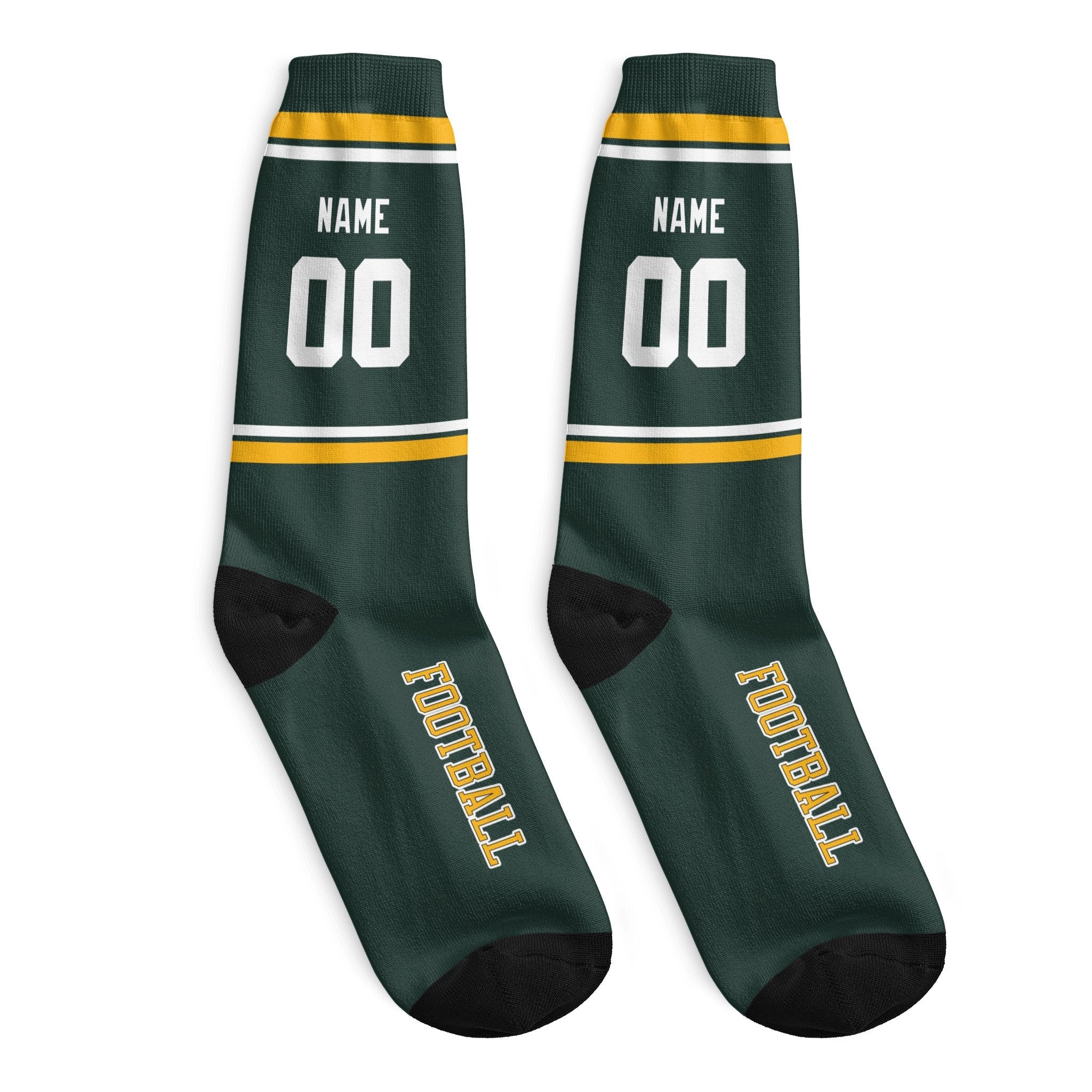 ANTKING Green Bay Socks 2 Pairs Custom any Name and Number for Men Women Gift ANTKING