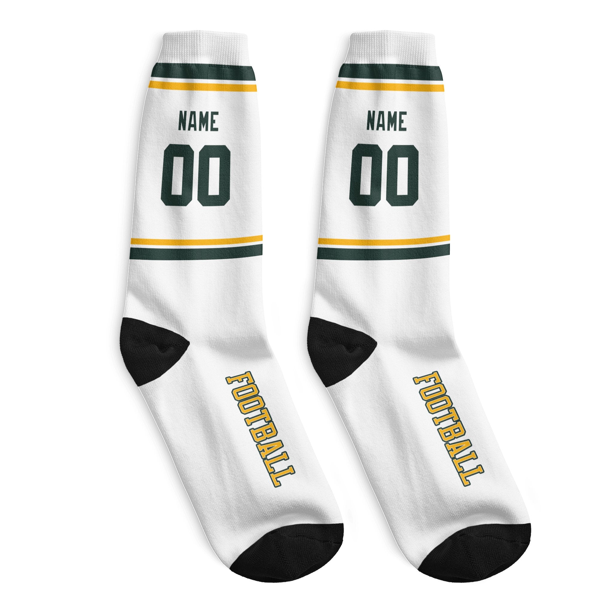 ANTKING Green Bay Socks 2 Pairs Custom any Name and Number for Men Women Gift ANTKING