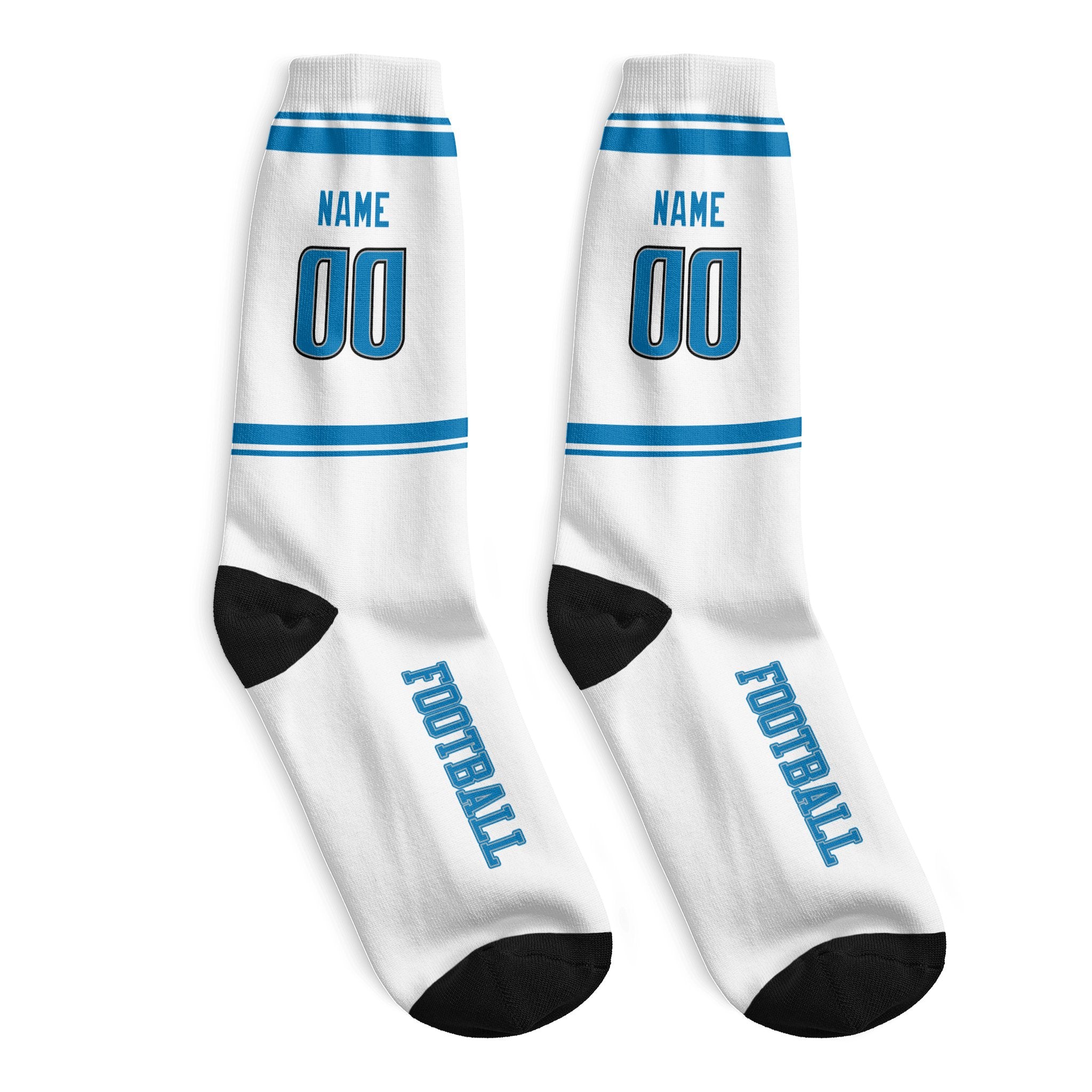 ANTKING Detroit Socks 2 Pairs Custom any Name and Number for Men Women Gift