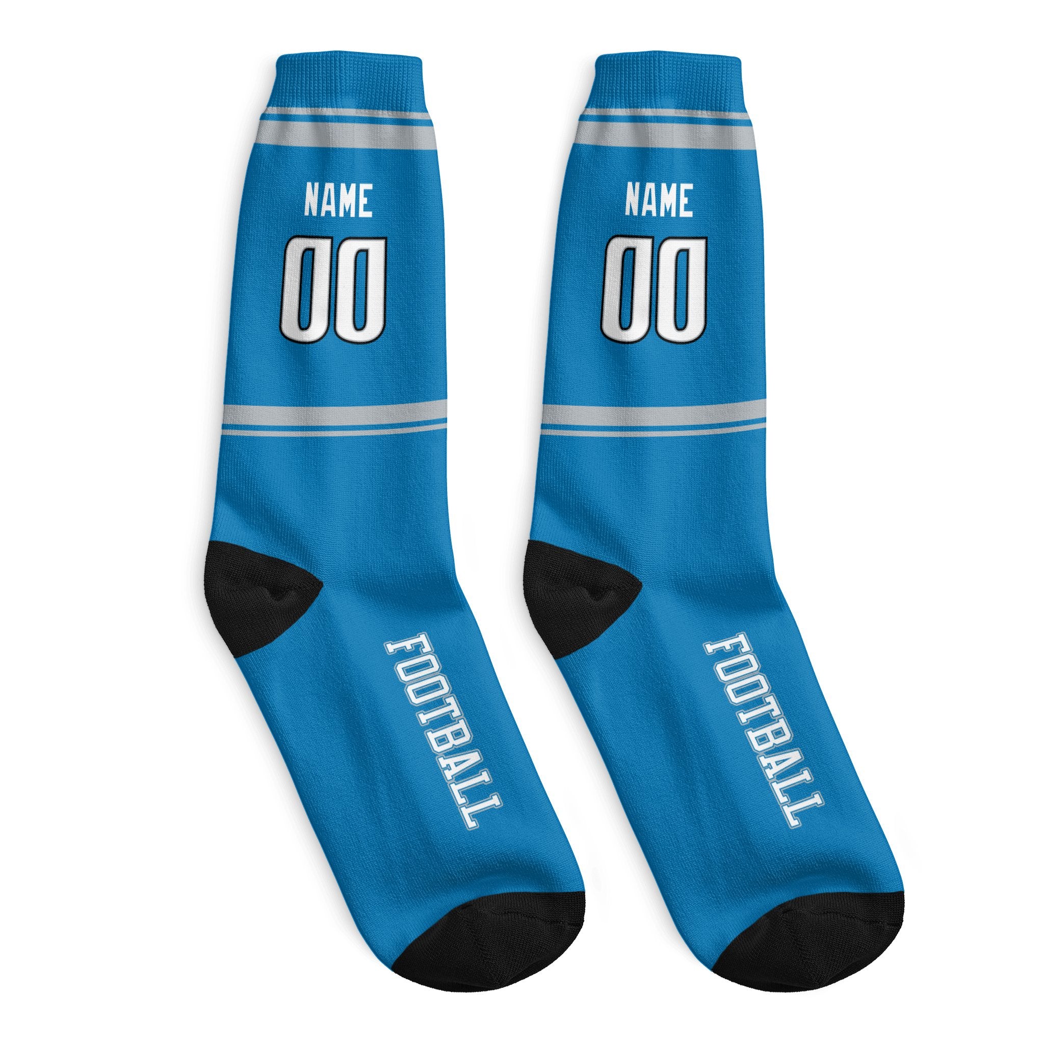 ANTKING Detroit Socks 2 Pairs Custom any Name and Number for Men Women Gift