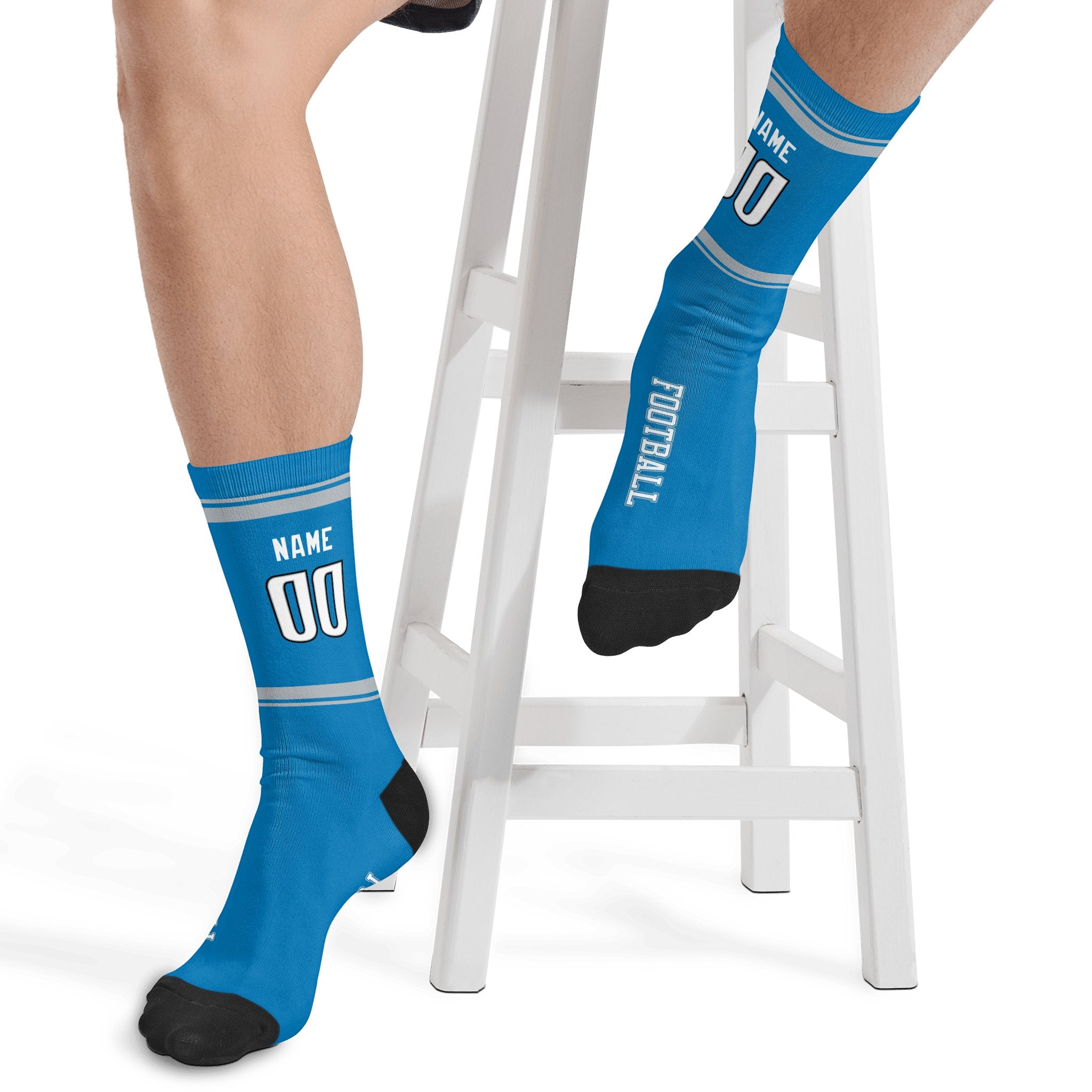 ANTKING Detroit Socks 2 Pairs Custom any Name and Number for Men Women Gift