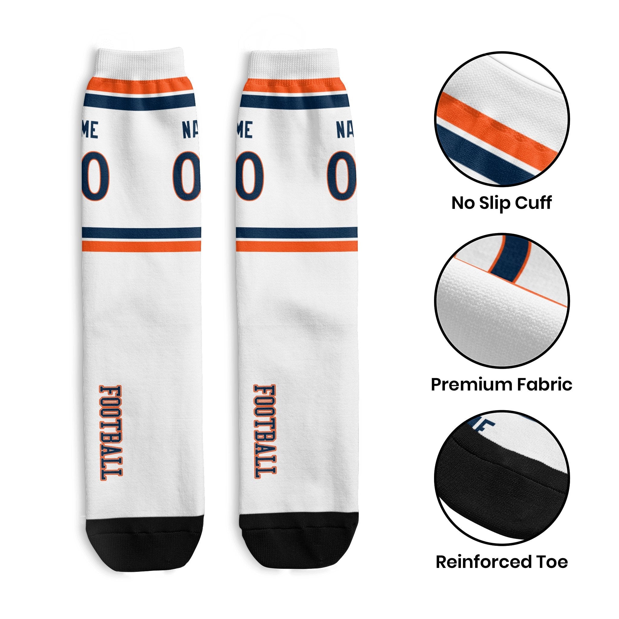 ANTKING Denver Socks 2 Pairs Custom any Name and Number for Men Women Gift ANTKING
