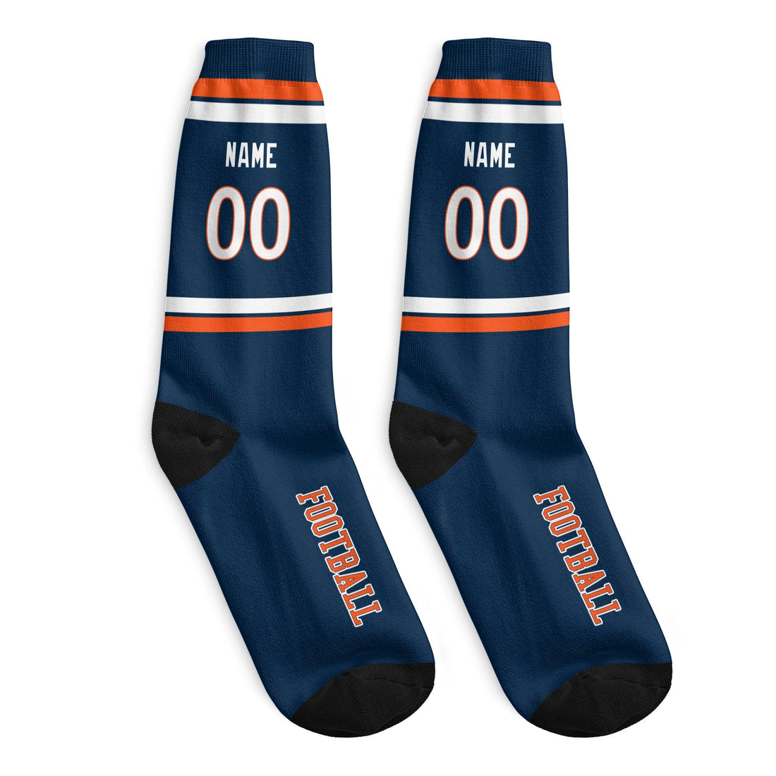 Custom Denver Football Socks - Personalized Athletic Fan Crew Socks - Antking