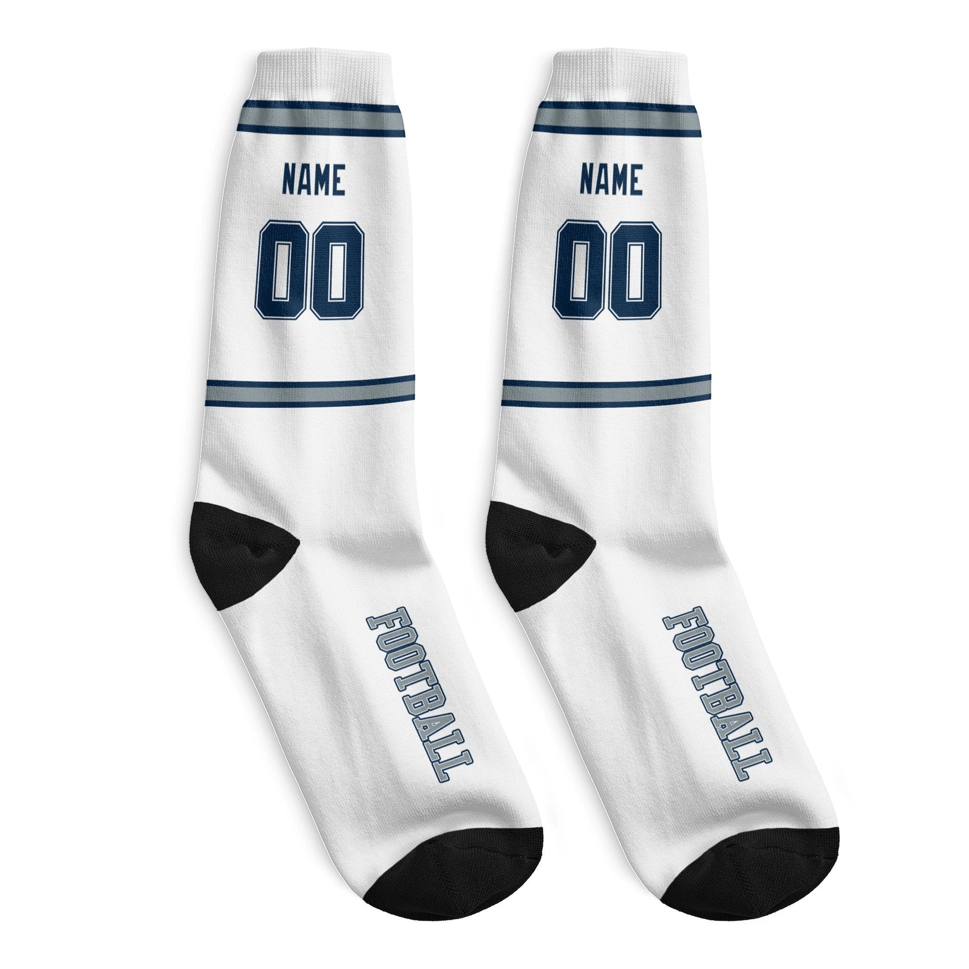 ANTKING Dallas Socks 2 Pairs Custom any Name and Number for Men Women Gift ANTKING
