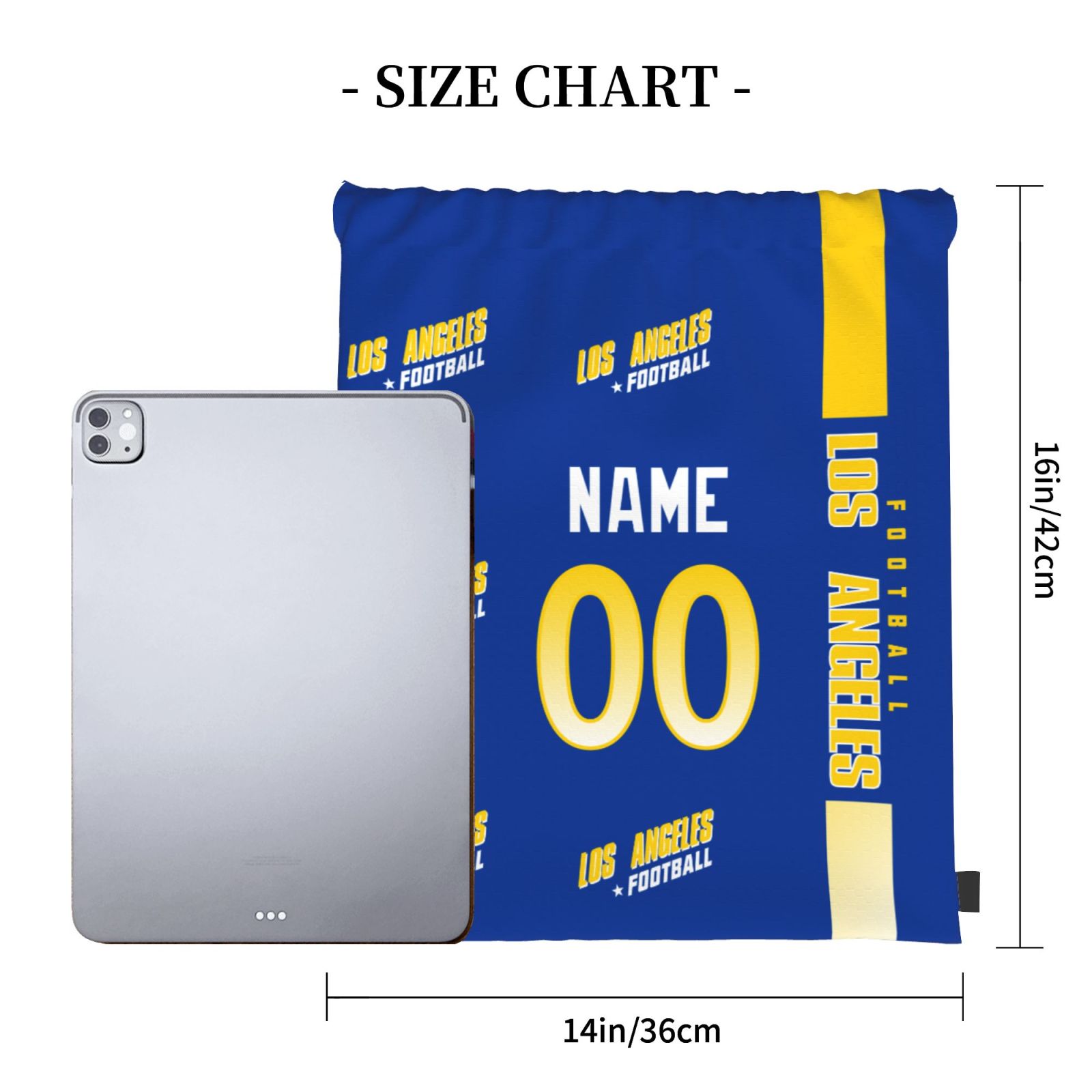 ANTKING Los Angeles Drawstring Bags Custom any Name and Number Backpack for Men Youth Boy Gifts ANTKING