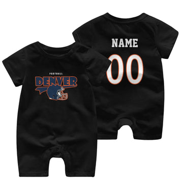 Personalized [Denver] Baby Onesie - Custom Football Fan Infant Bodysuit - Antking
