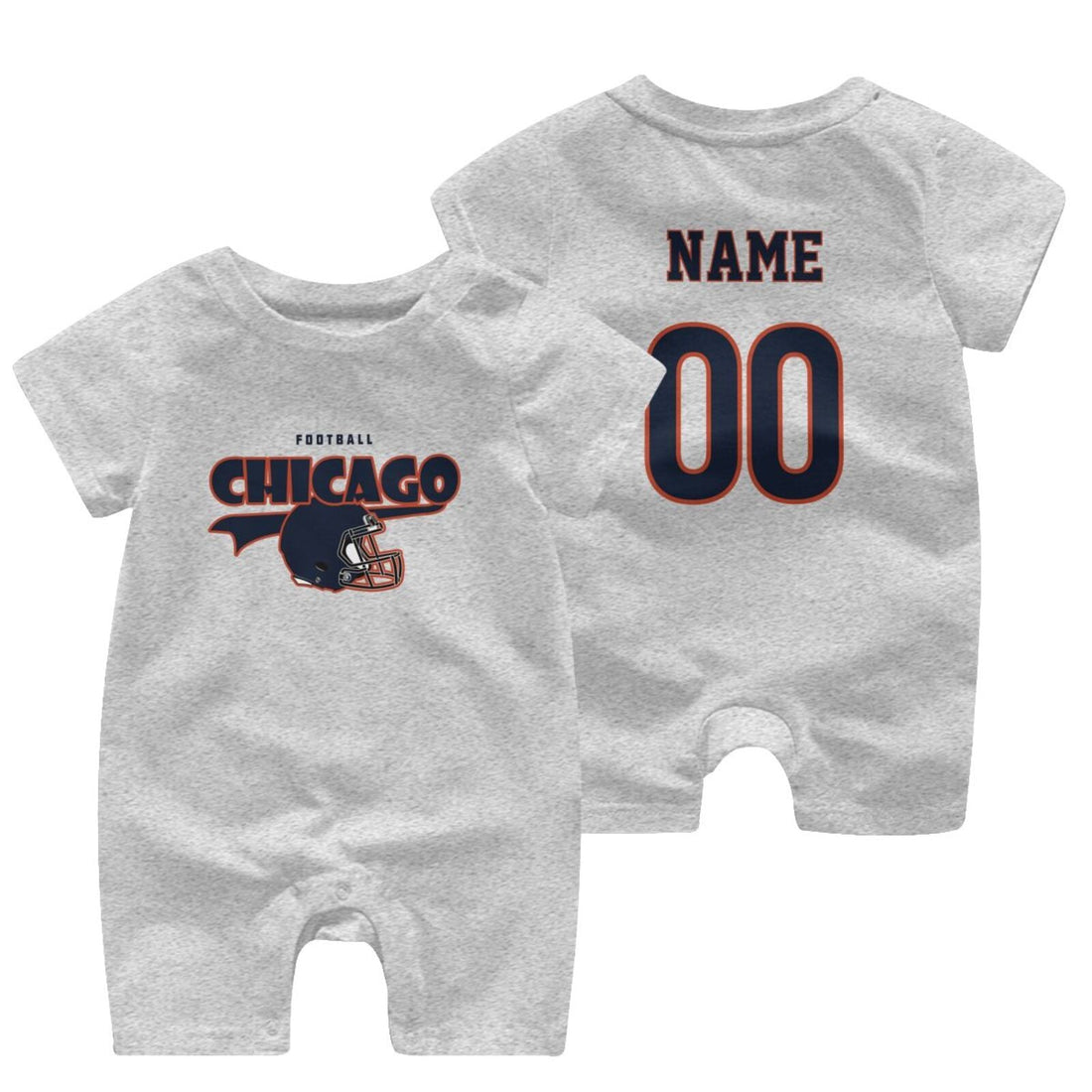 Personalized [Chicago] Baby Onesie - Custom Football Fan Infant Bodysuit - Antking

